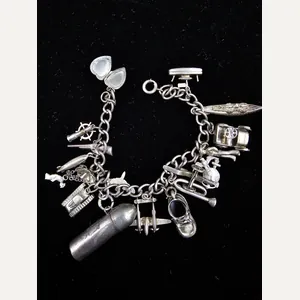 WWII ERA STERLING SWEETHEART BRACELET