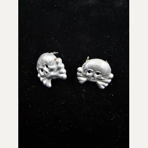 WWII GERMAN PANZER COLLAR INSIGNIA SET