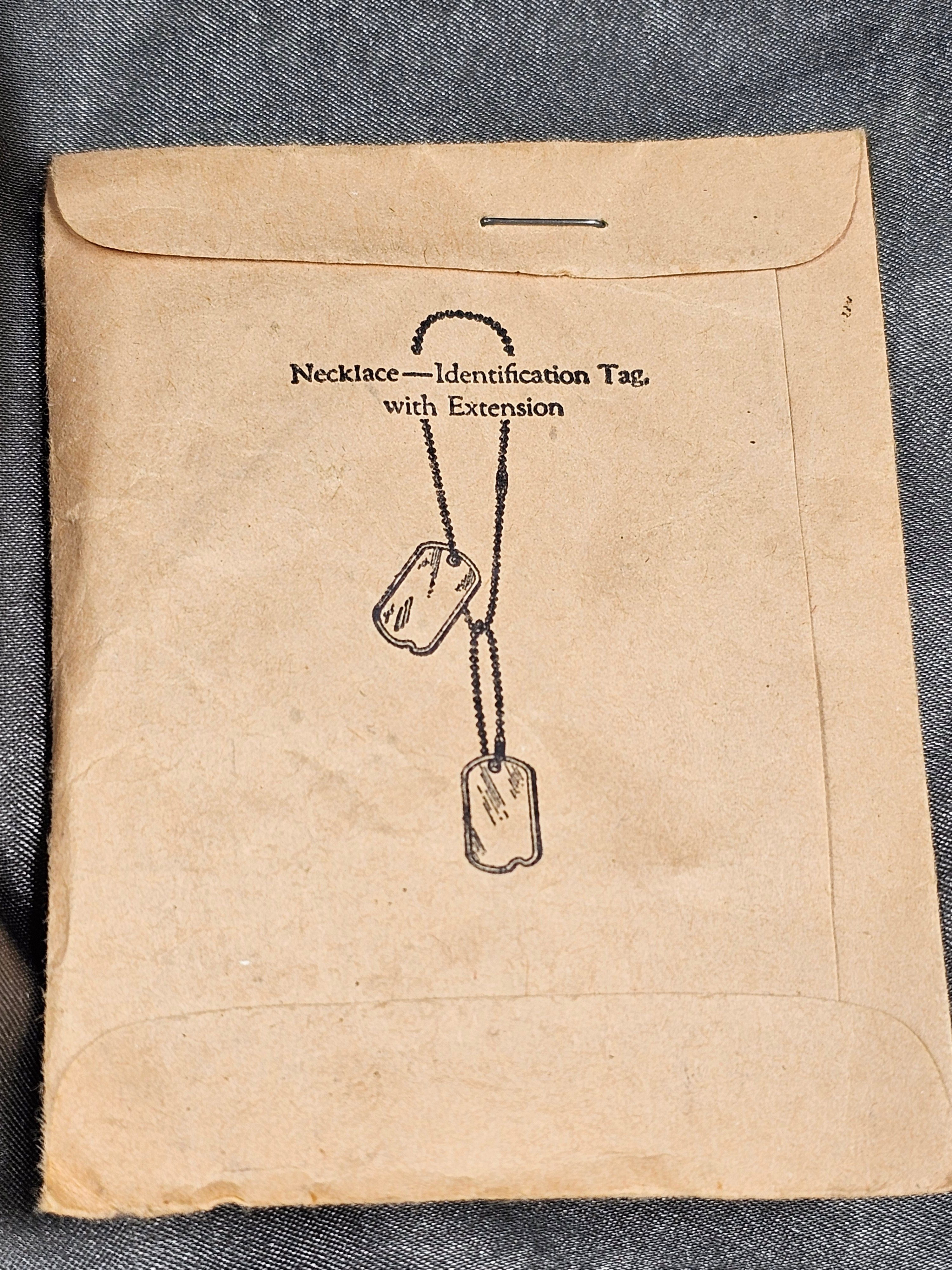 WWII ORIGINAL DOG TAG CHAIN — image 2
