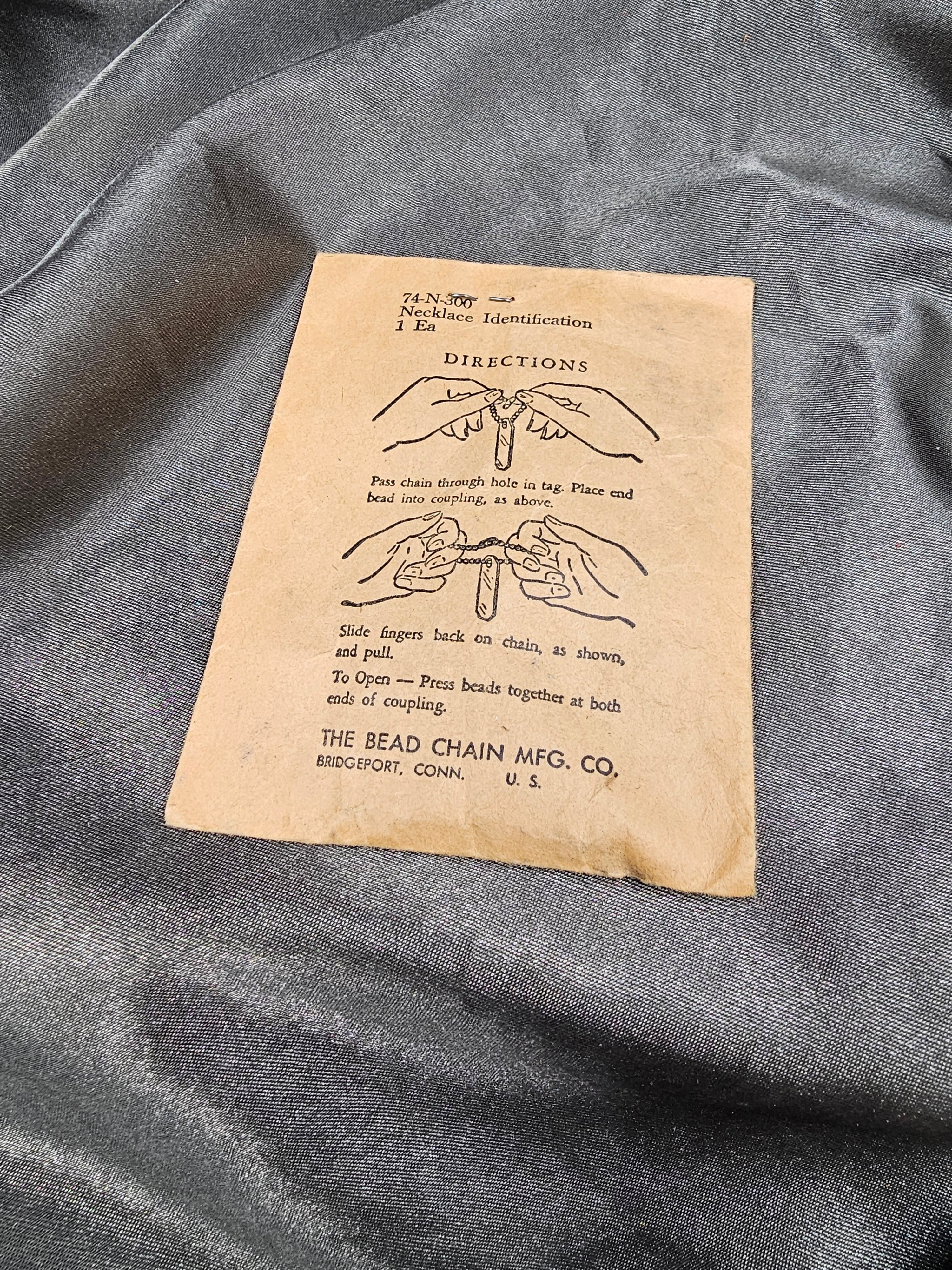 WWII ORIGINAL DOG TAG CHAIN — image 3