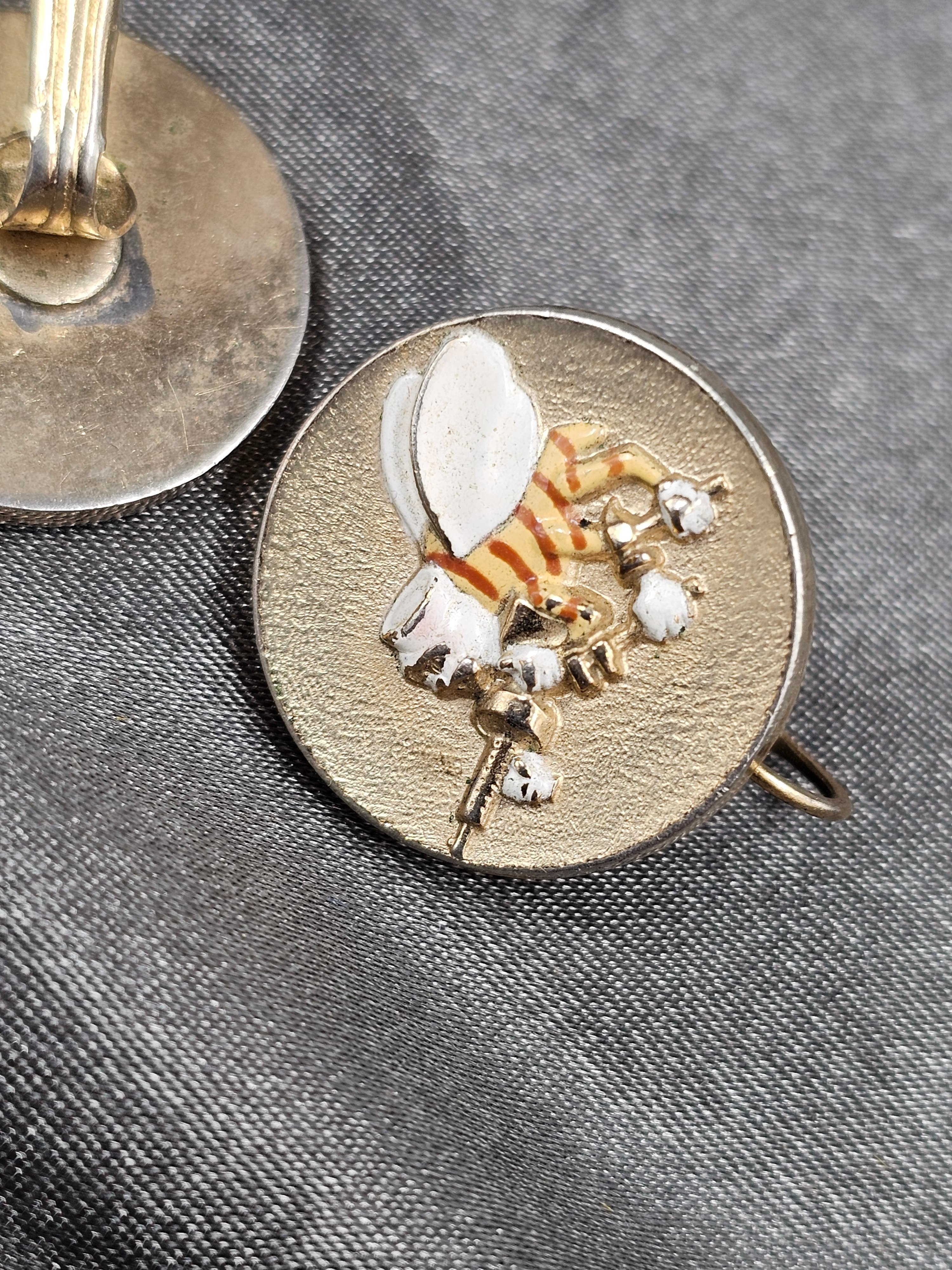 WWII ERA US NAVY SEABEES EARRINGS — image 3