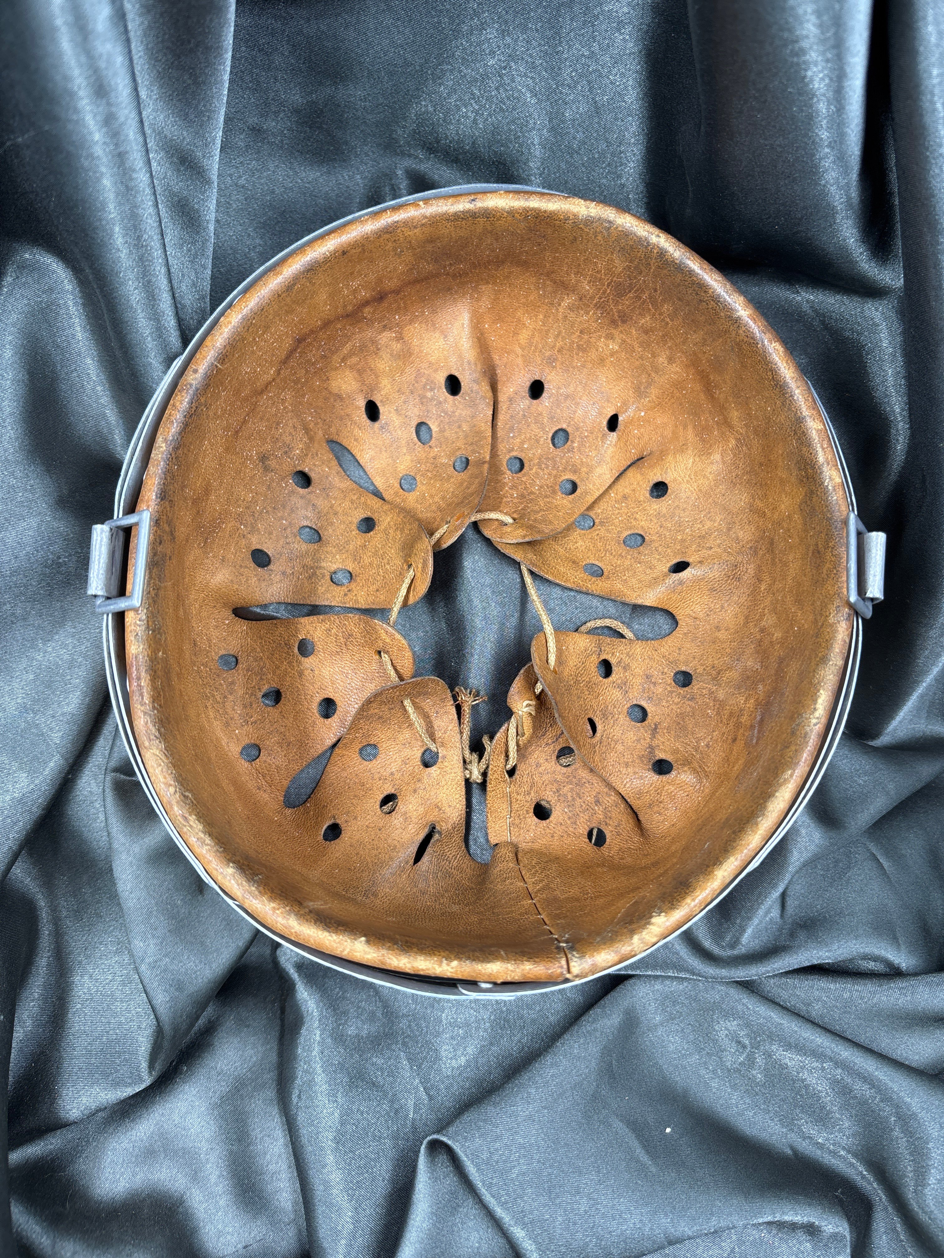 WWII GERMAN HELMET LINER WITH BAND — image 4