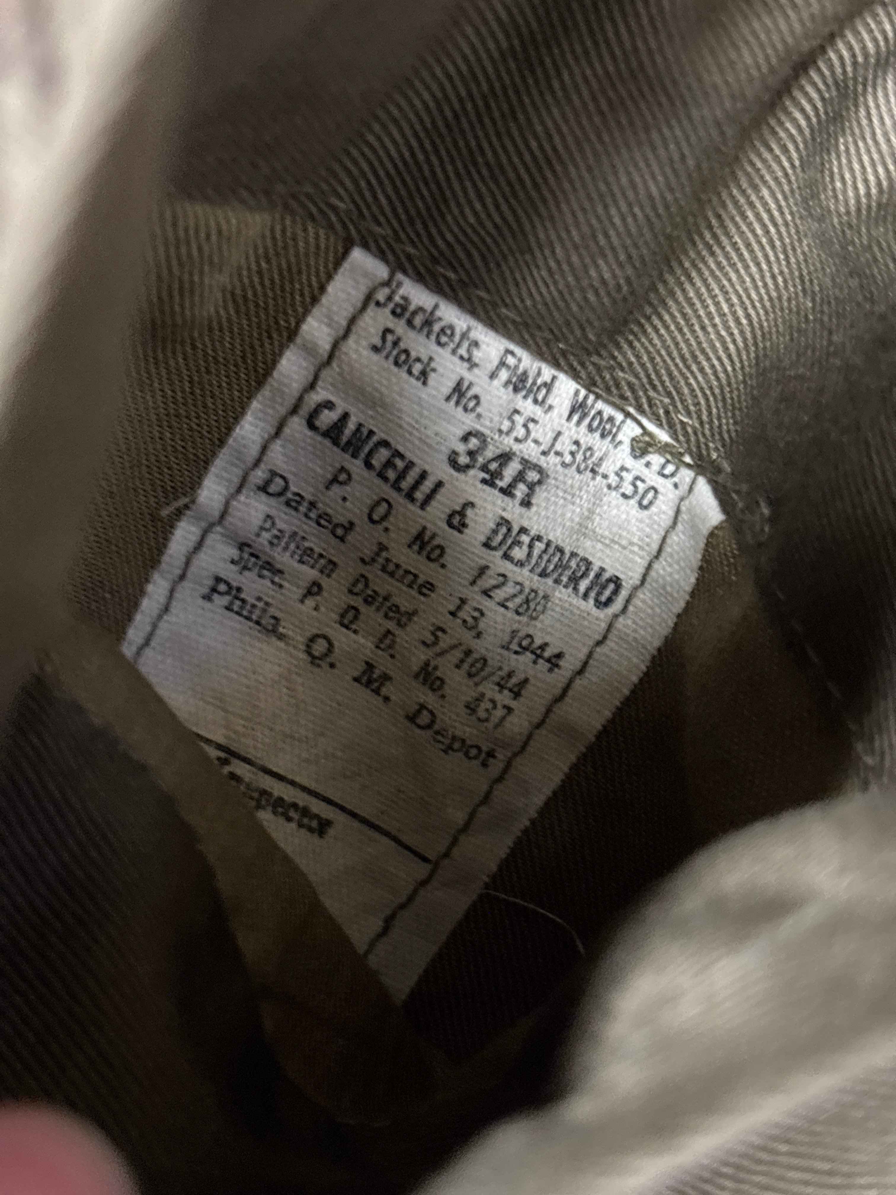 WWII US SECOND INFANTRY DIVISION EISENHOWER JACKET SIZE 34R — image 3