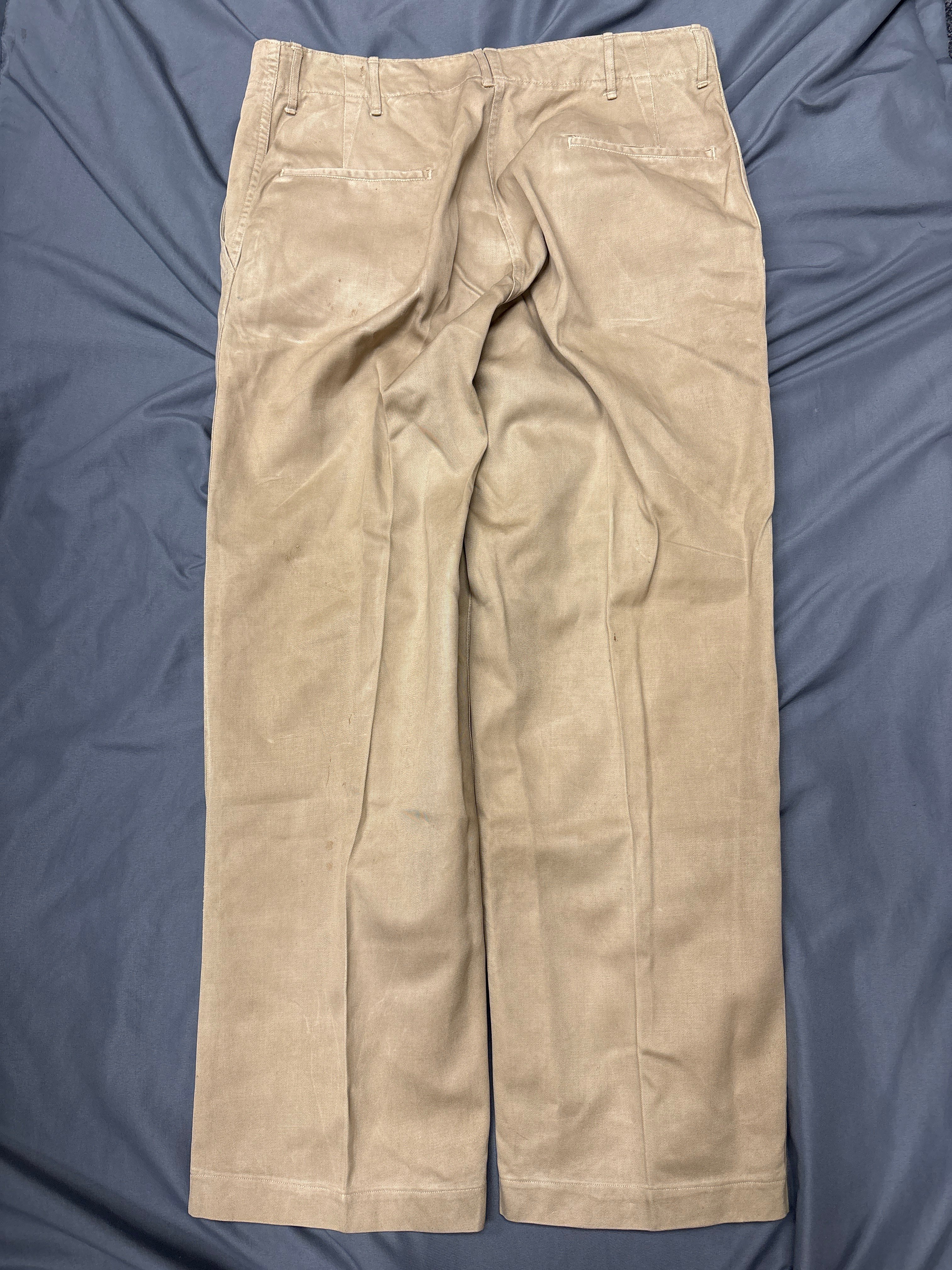 WWII US ARMY KHAKI TROUSERS SIZE 34X33 — image 4