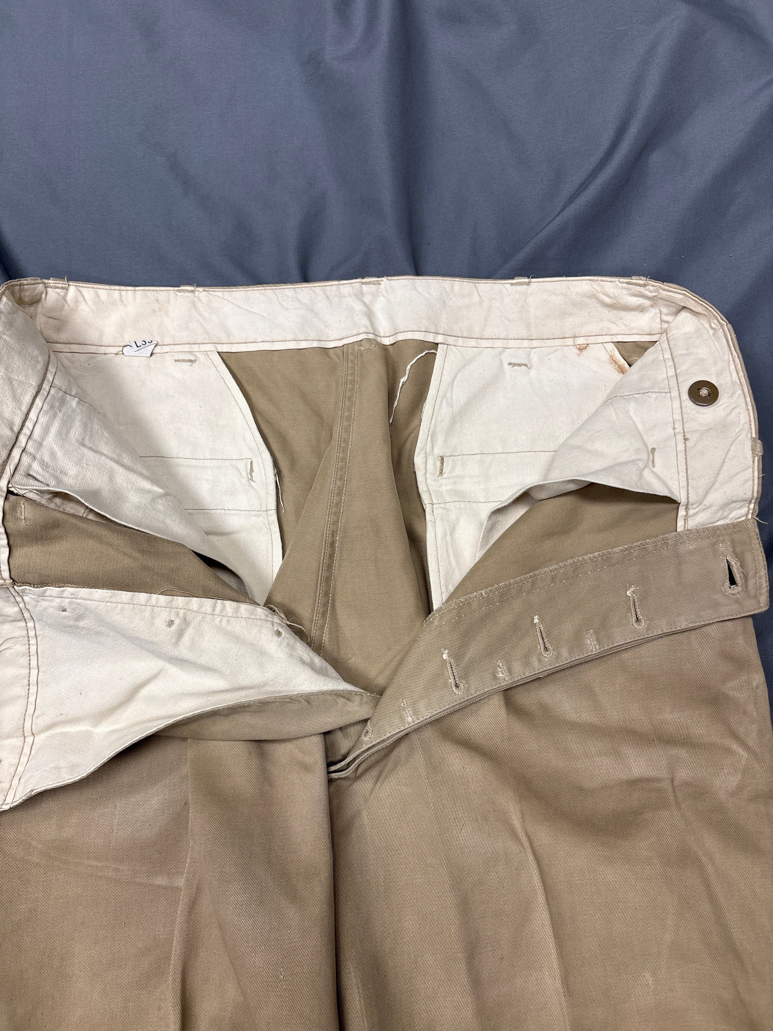 WWII US ARMY KHAKI TROUSERS SIZE 34X33 — image 5