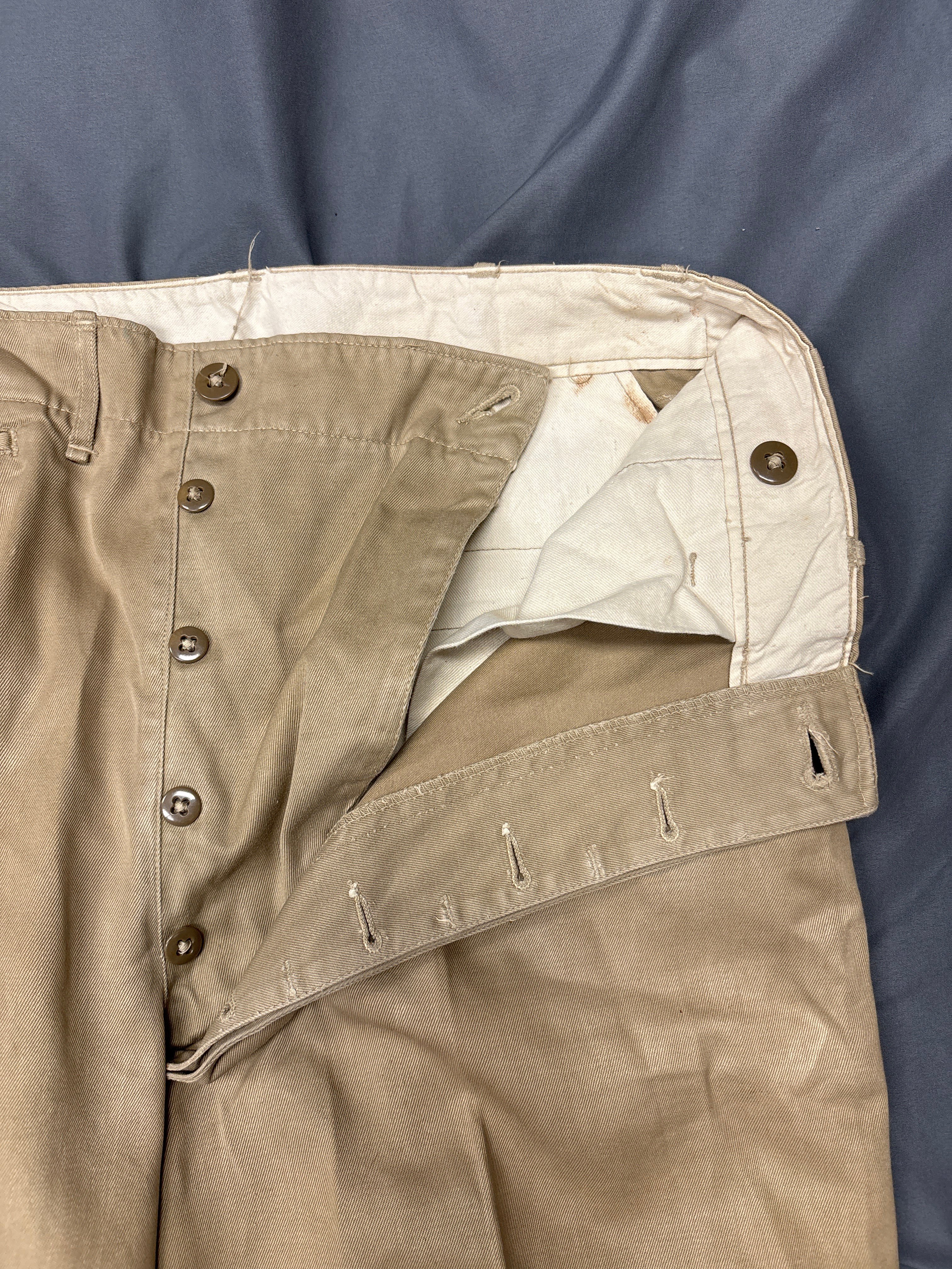 WWII US ARMY KHAKI TROUSERS SIZE 34X33 — image 6