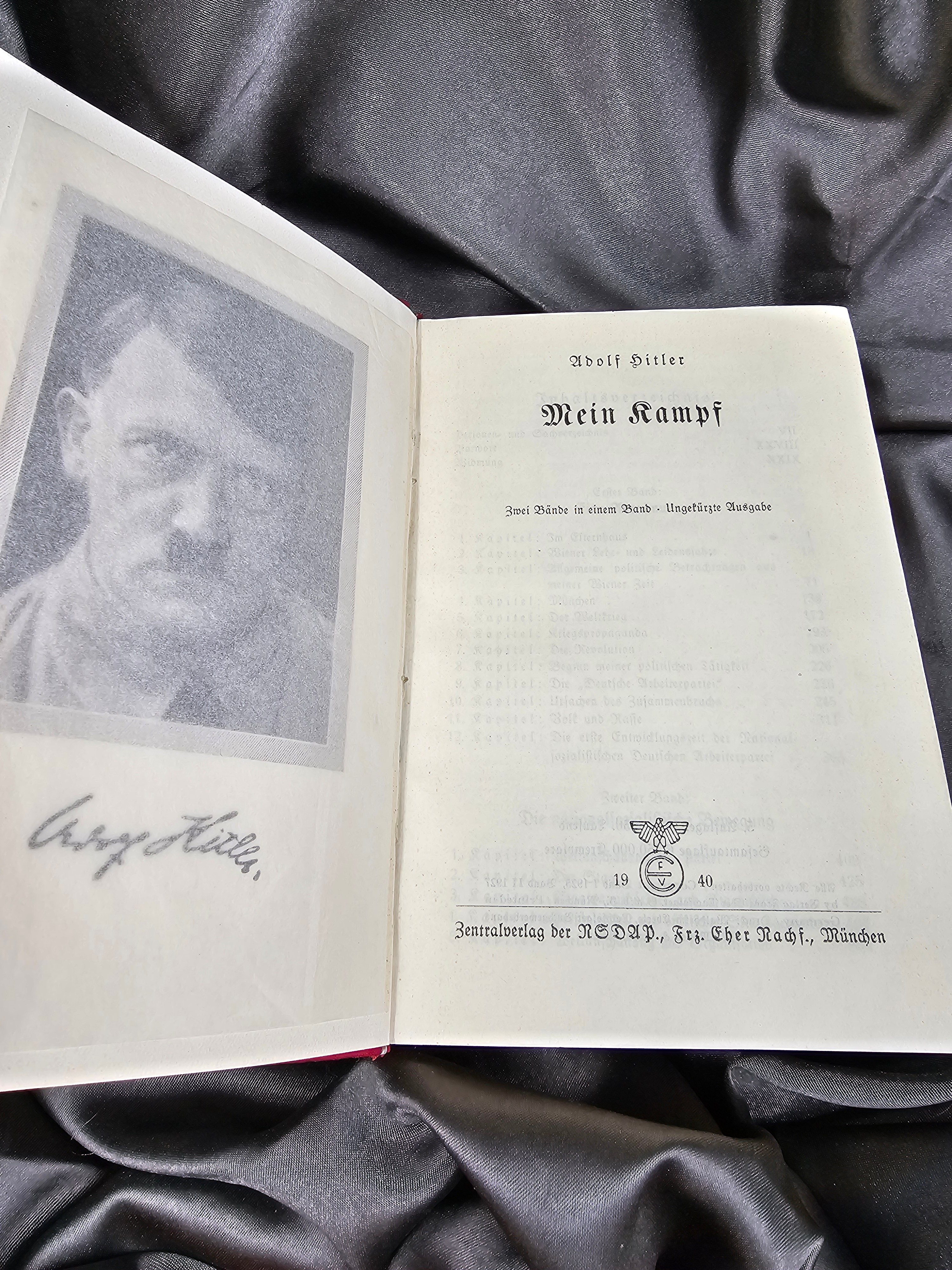 WWII POCKET EDITION OF GERMAN MEIN KAMPF 1940 PRINT — image 3