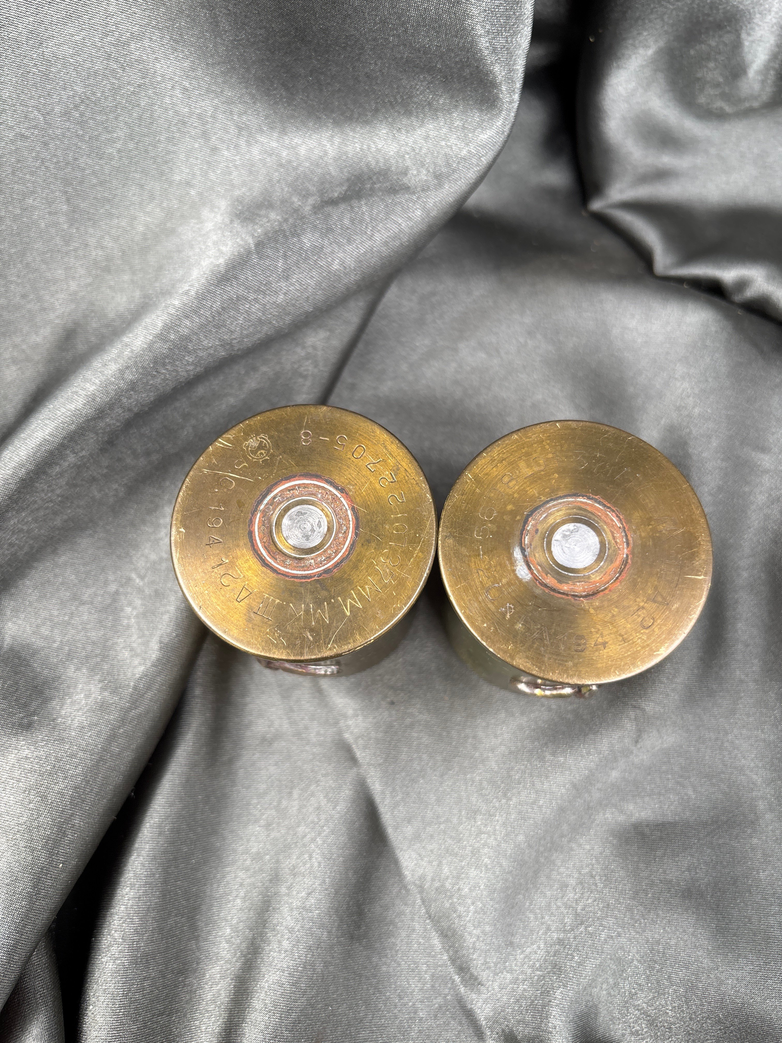 WWII US AIR CORPS TRENCH ART TUMBLERS — image 2