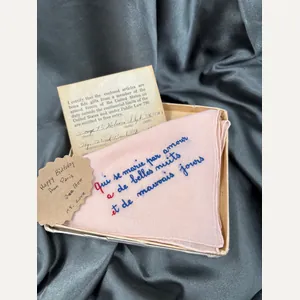 WWII ERA FRENCH SILK SOUVENIR HANDKERCHIEF COLLECTION