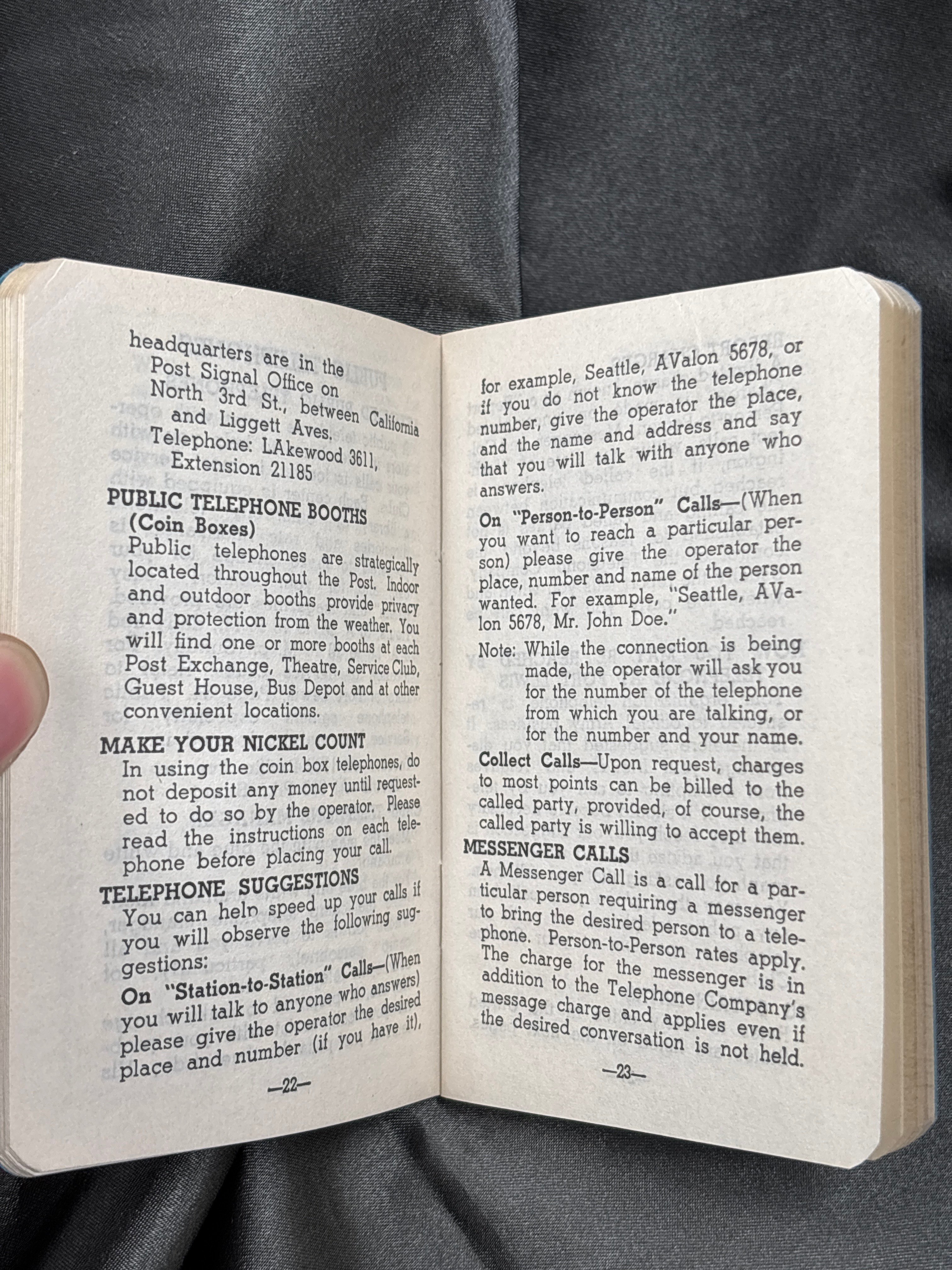 WWII FORT LEWIS DIRECTORY — image 3