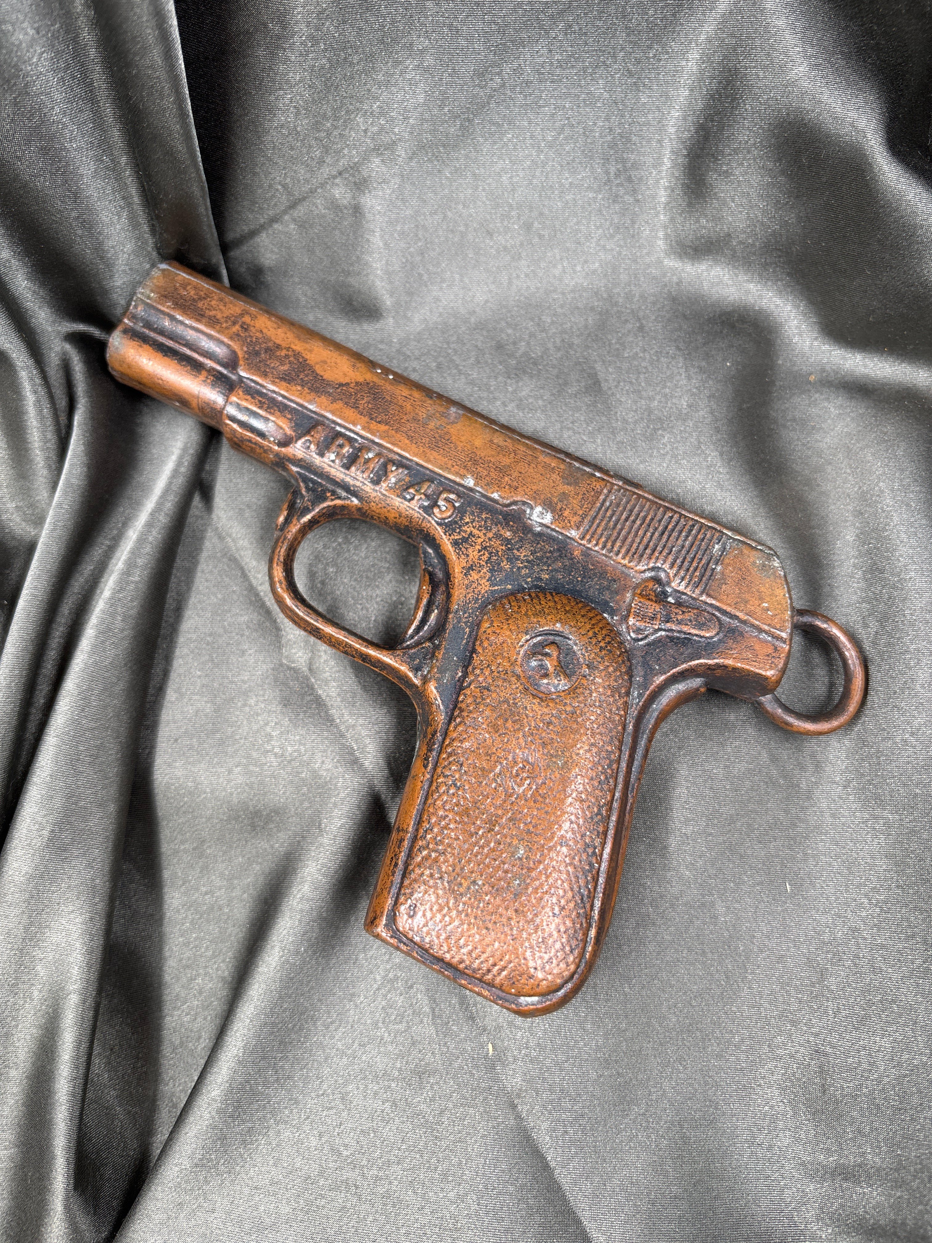 BRASS PAPER WEIGHT 45 PISTOL — image 2