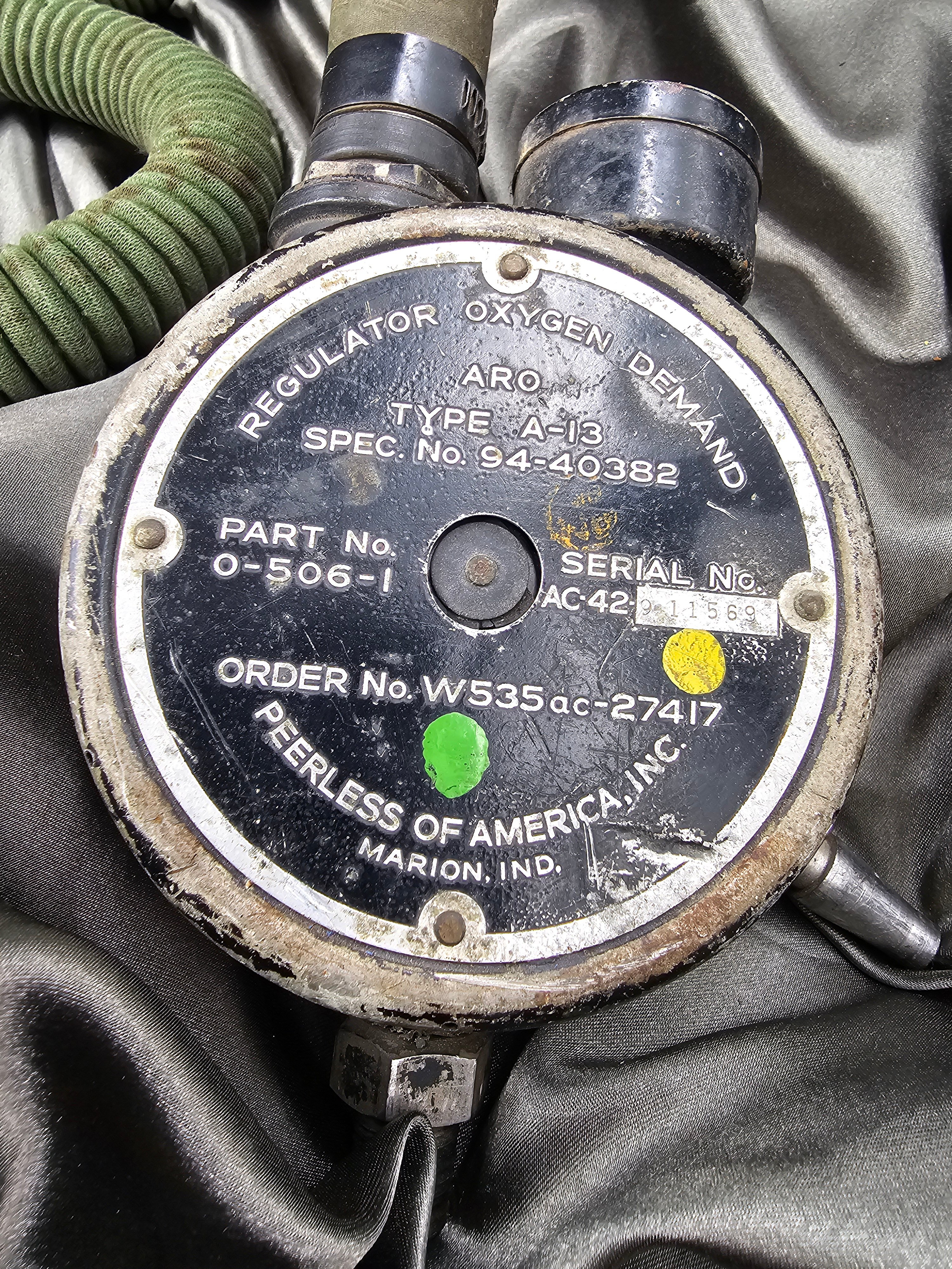 WWII A-13 AIR CORPS OXYGEN REGULATOR — image 2