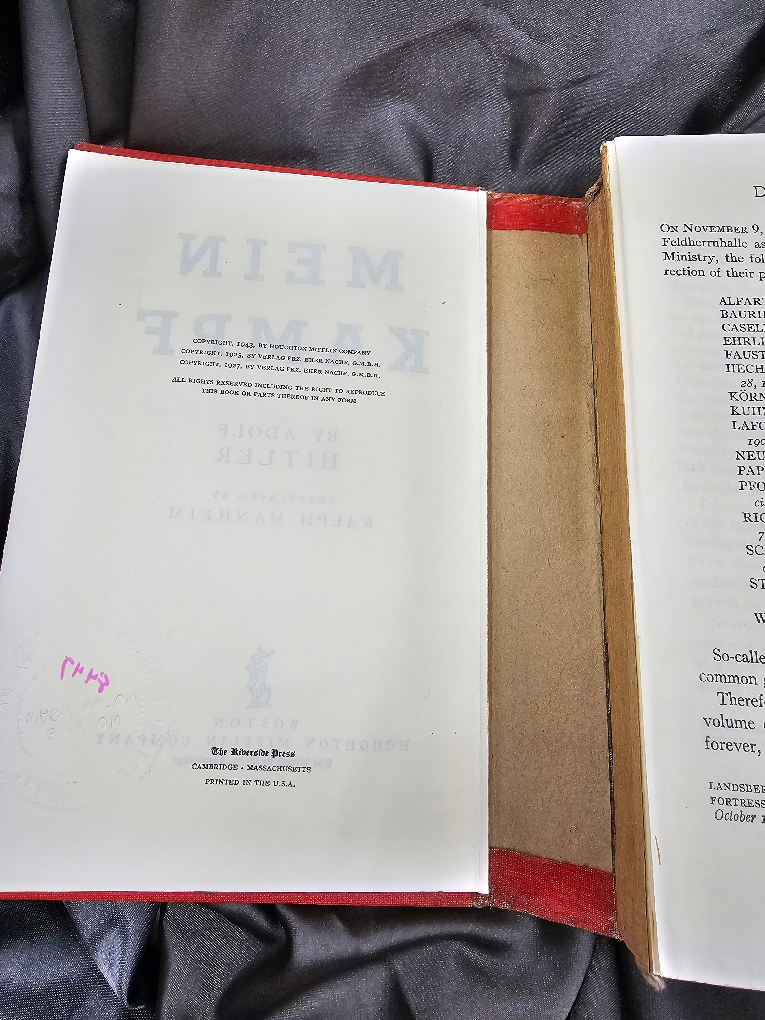 WWII 1943 EDITION ENGLISH VERSION OF MEIN KAMPF — image 5
