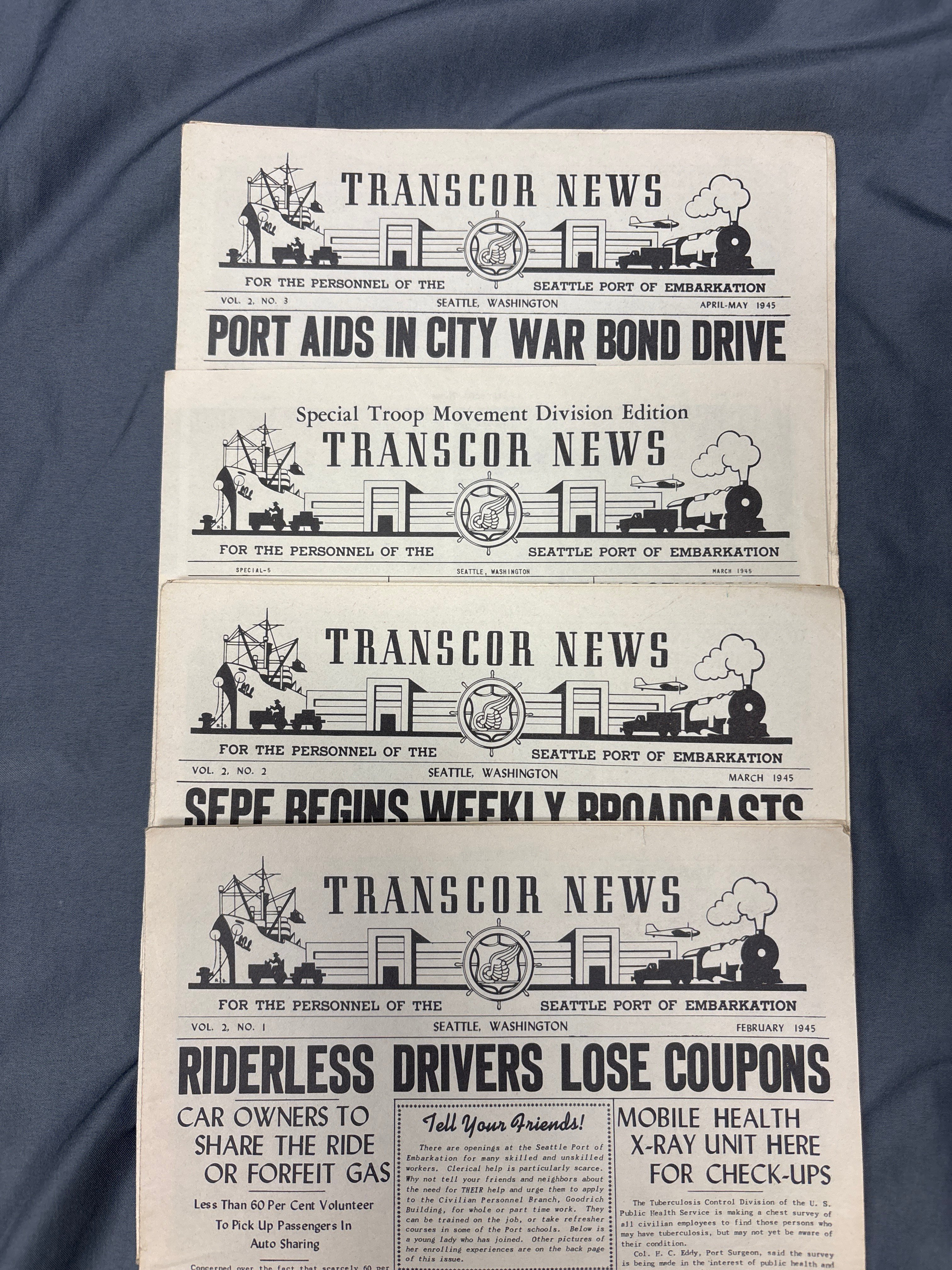 WWII TRANSPORTATION CORPS TRANSCOR NEWS NEWSLETTERS — image 2