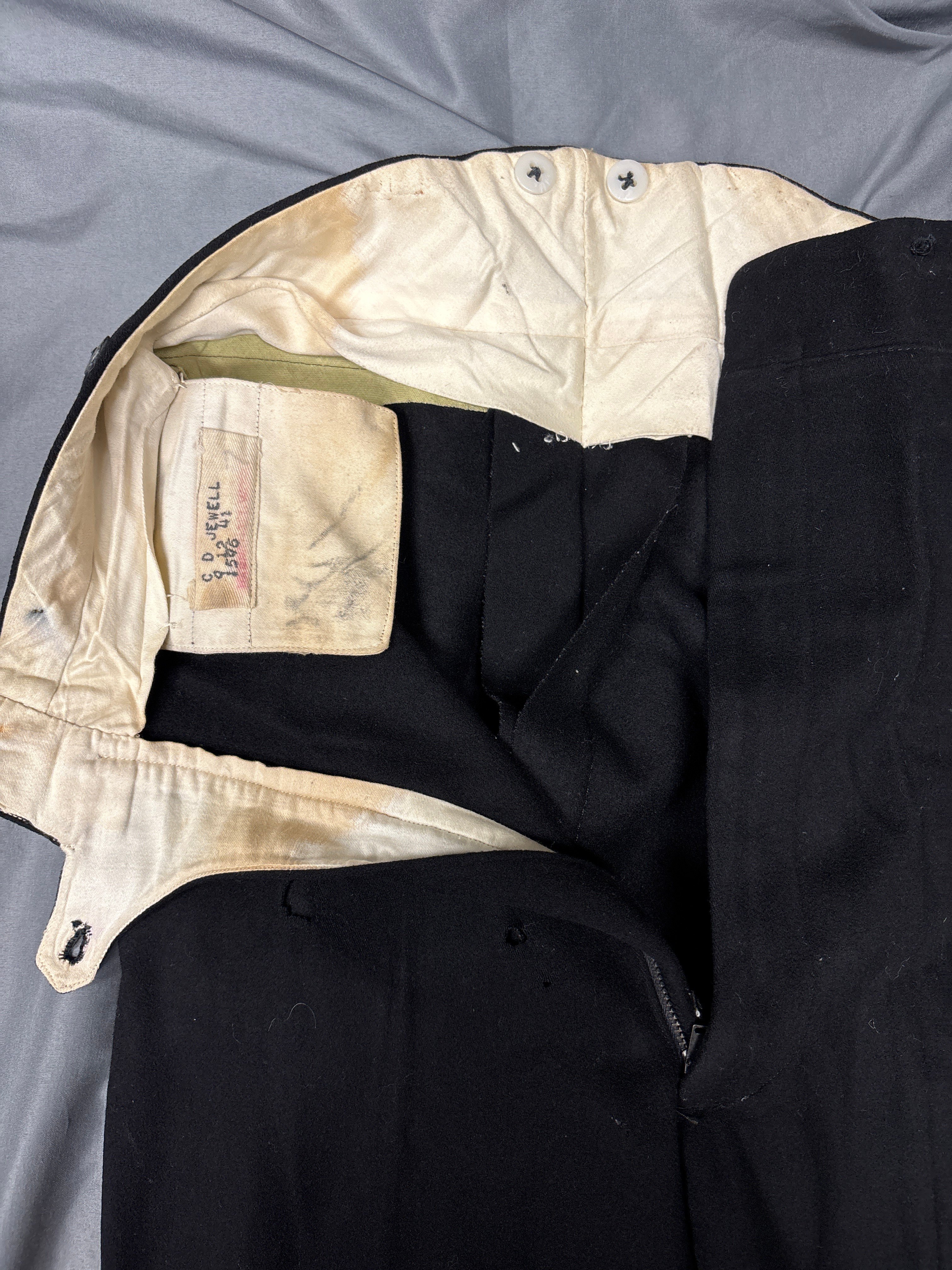 PRE-WWII US NAVY OFFICER DINNER JACKET AND TROUSERS — image 7