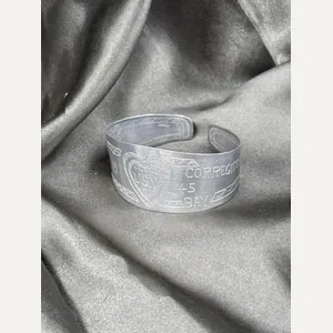 WWII ERA US NAVY 1945 TRENCH ART BRACELET