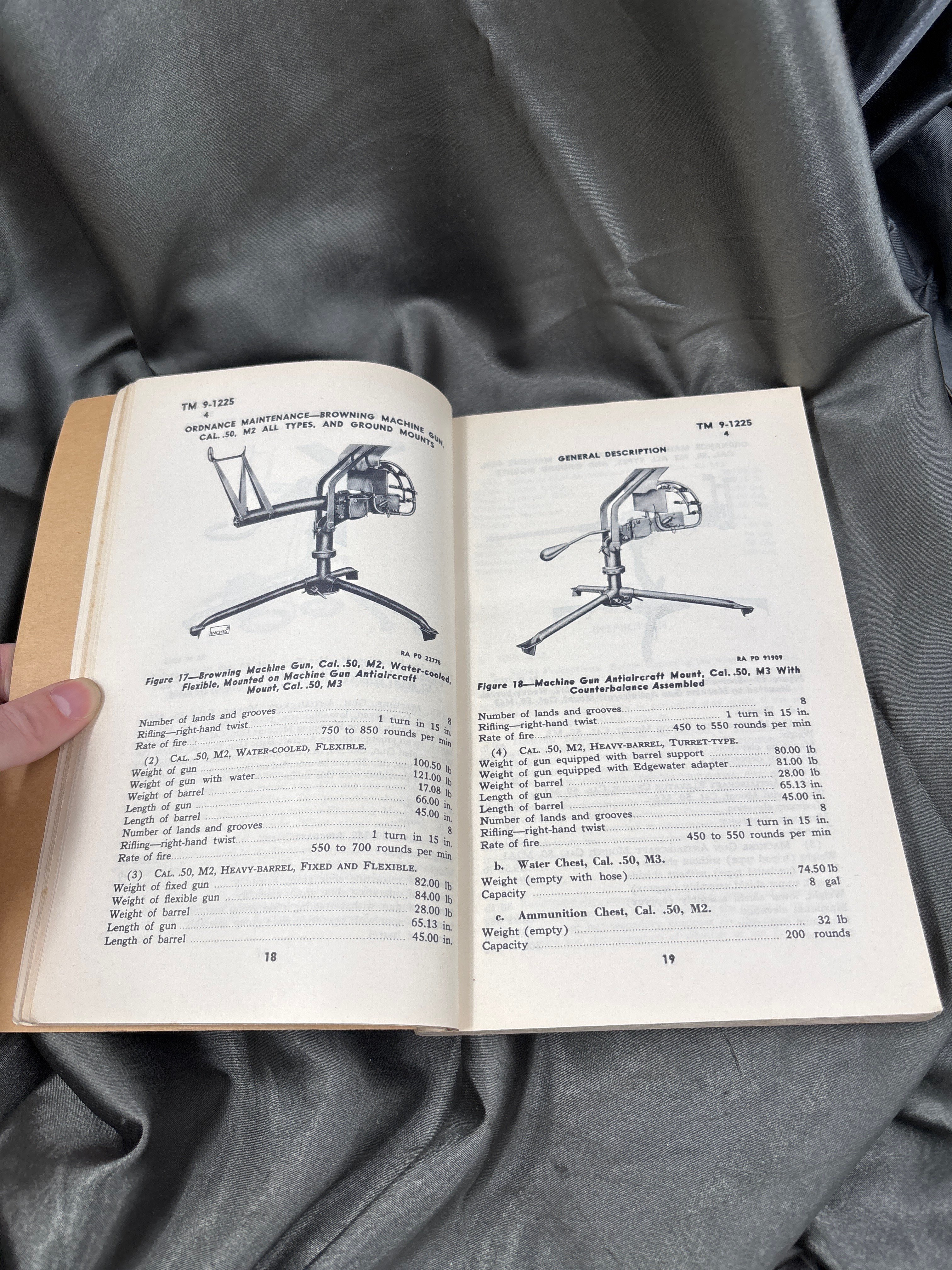 WWII BROWNING MACHINE GUN TECHNICAL MANUAL — image 4