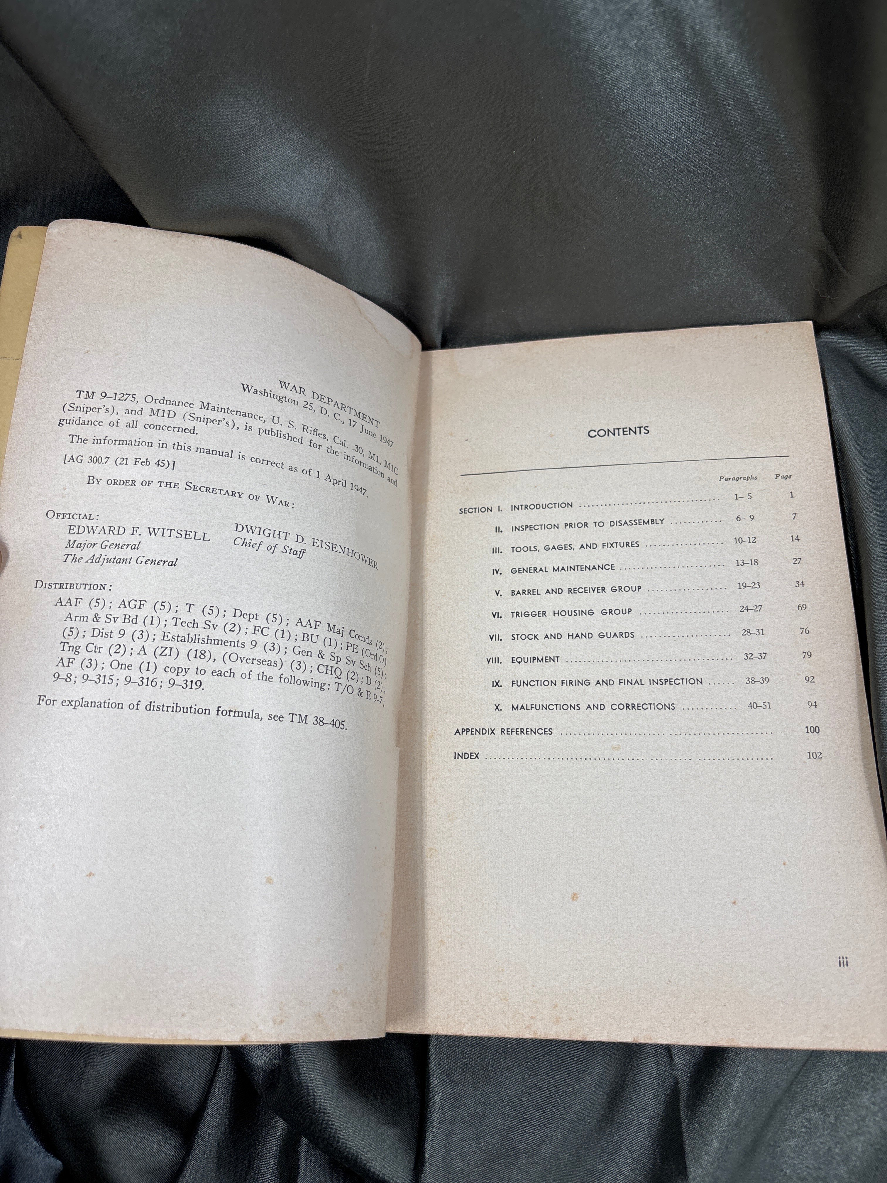 OCCUPATION ERA US M1 30. CAL RIFLE MANUAL — image 2