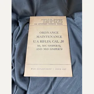 OCCUPATION ERA US M1 30. CAL RIFLE MANUAL