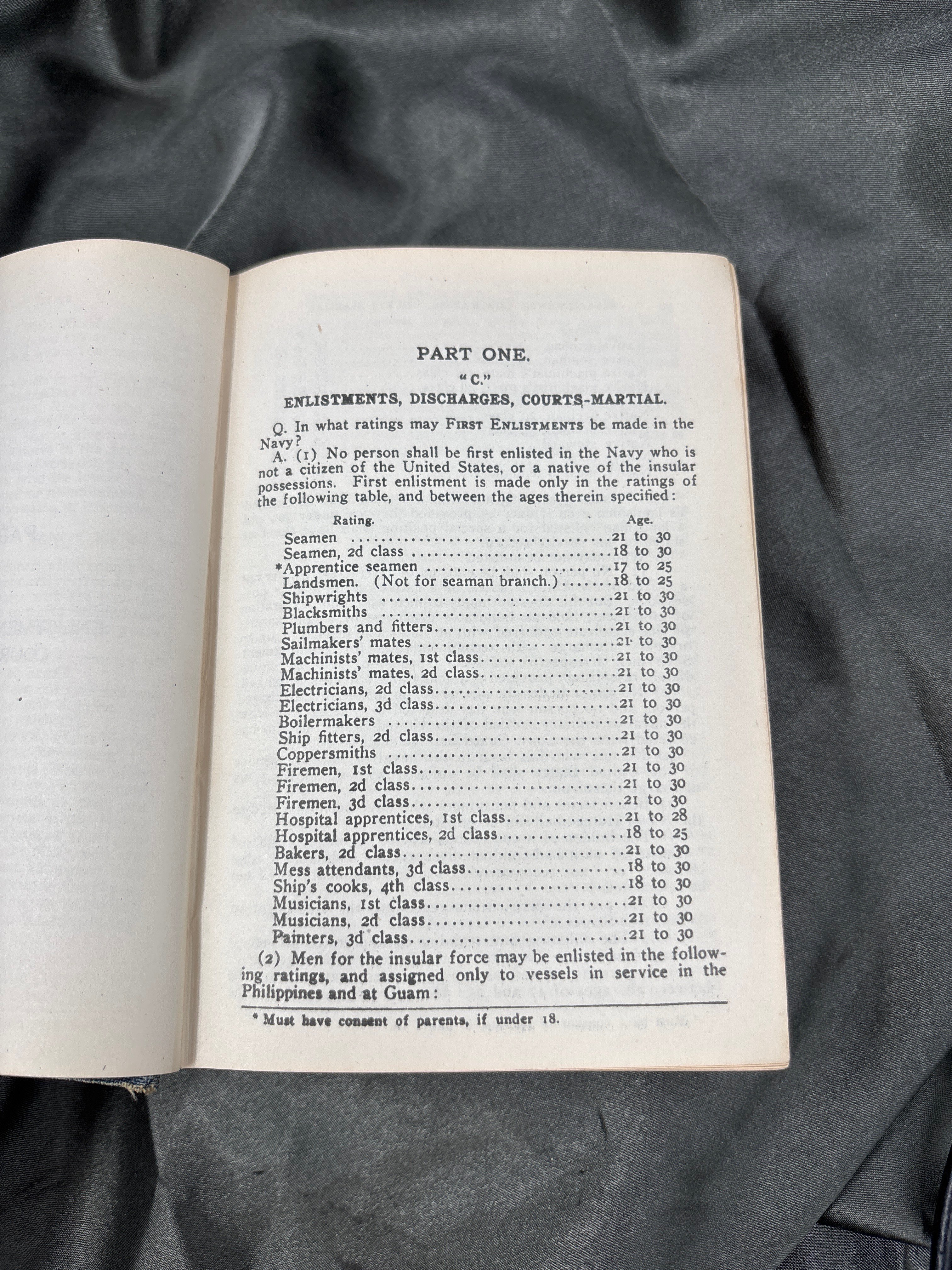 WWI 1918 US NAVY BLUE JACKET MANUAL — image 4