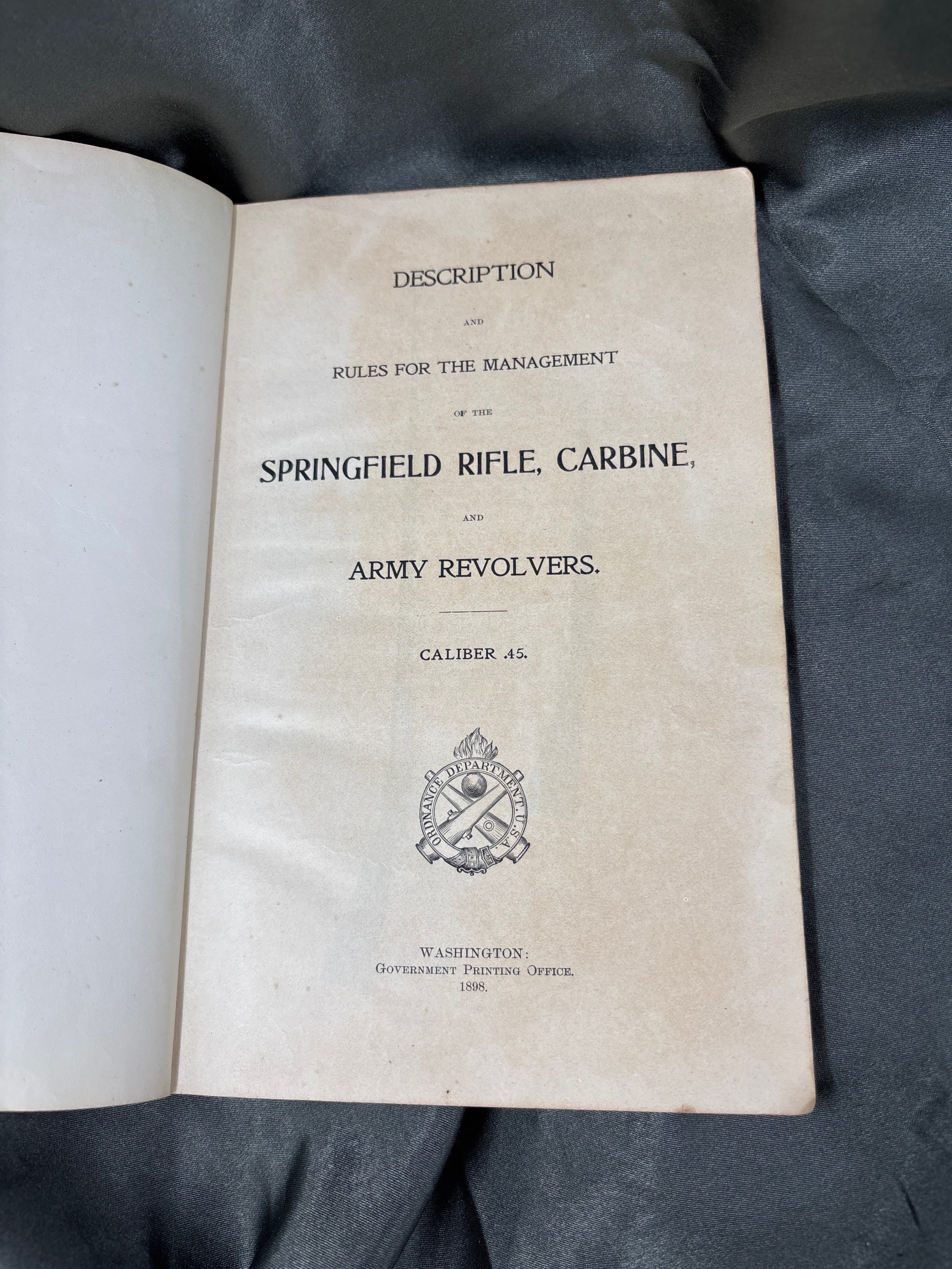 1908 US ARMY SPRINGFIELD RIFLE AND REVOLVER MAINTENANCE MANUAL — image 2