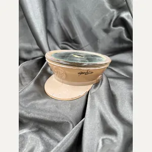 WWII ERA LADY BERKSHIRE GLASS VISOR POWDER CONTAINER
