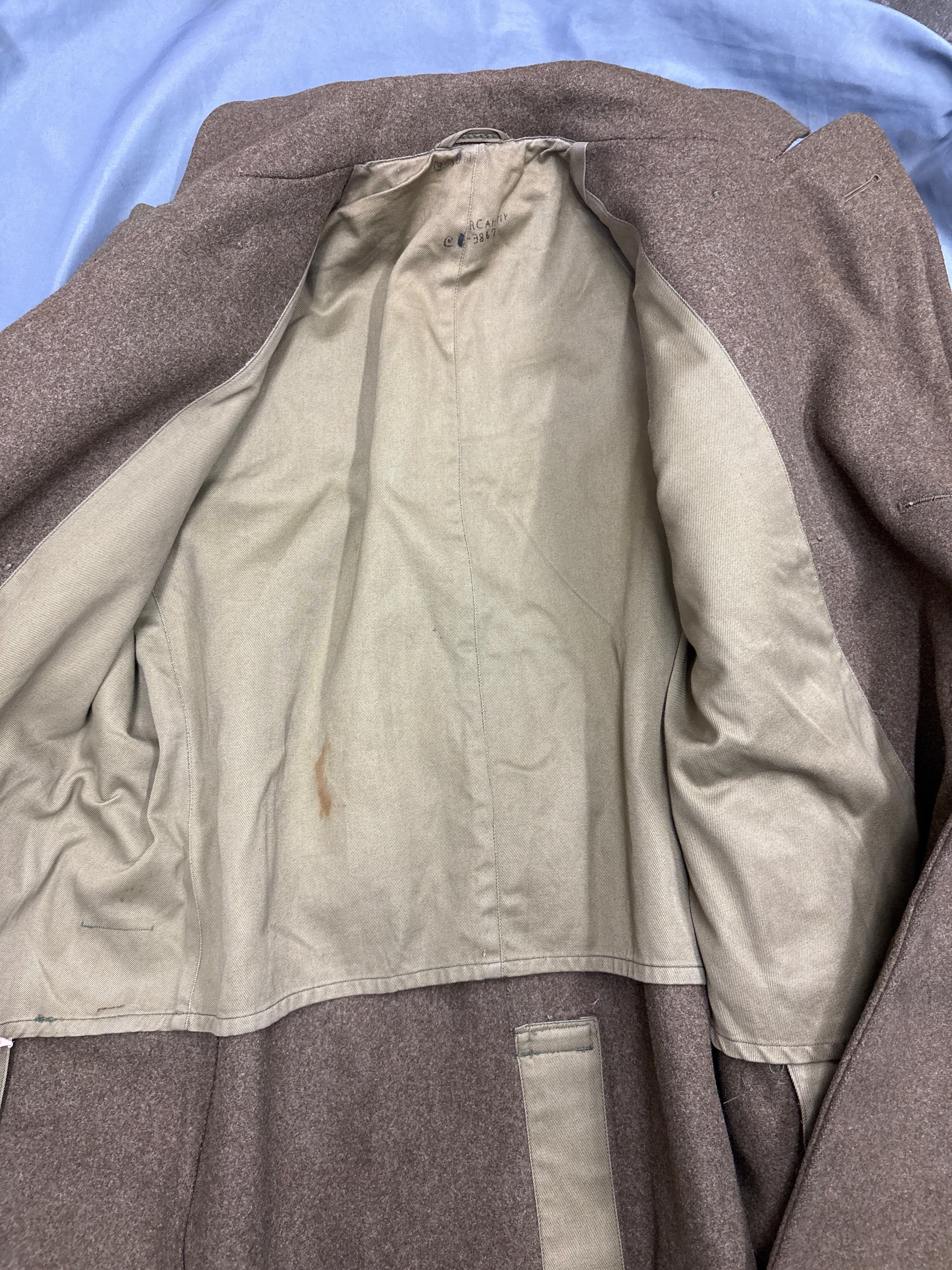 WWII US ARMY TRAINING CLASS A JACKET & OVERCOAT SIZE 36 — image 8