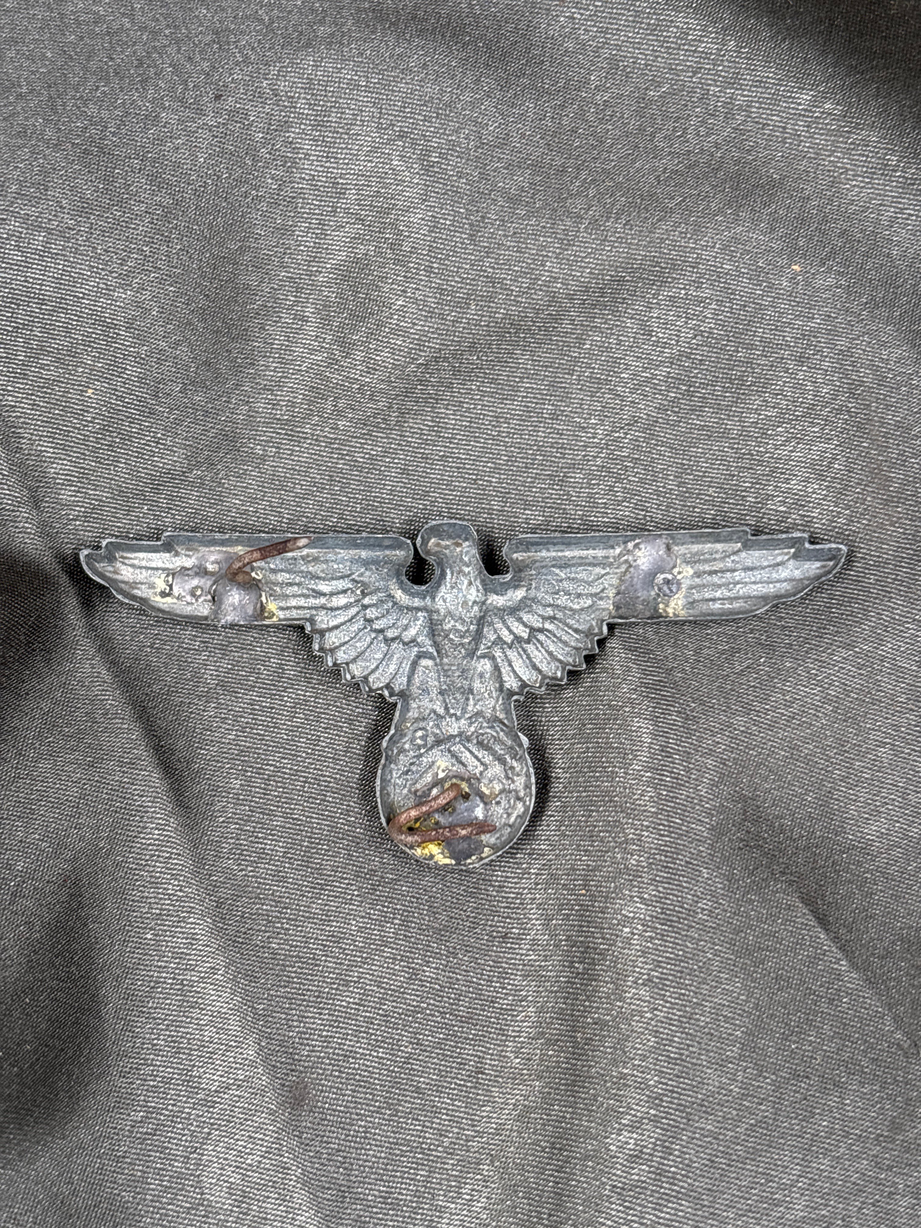 WWII GERMAN SS VISOR CAP EAGLE ASSMANN — image 2