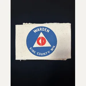 GREAT LOCAL 1950'S KING COUNTRY CIVIL DEFENSE ARMBAND