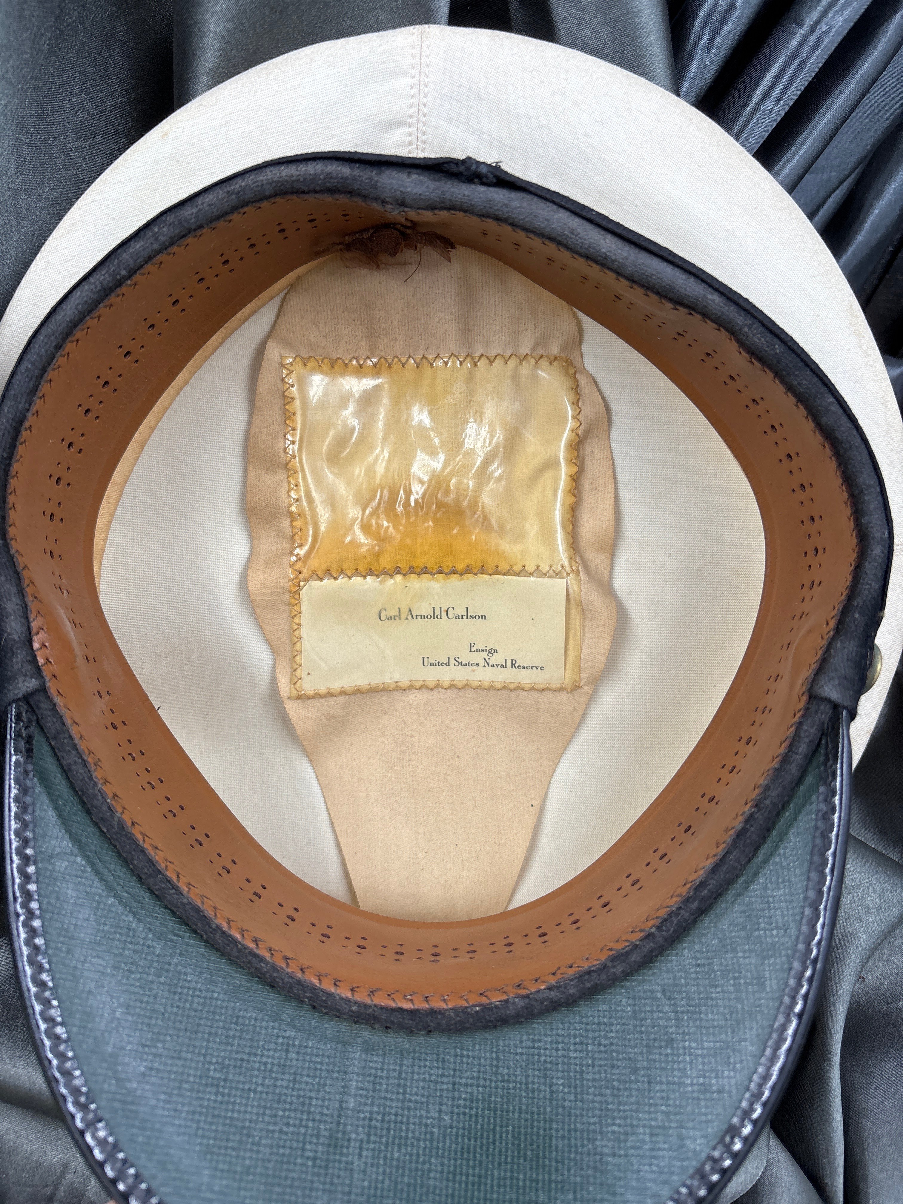 WWII US NAVY OFFICER VISOR CAP IN 7 1/8 — image 7