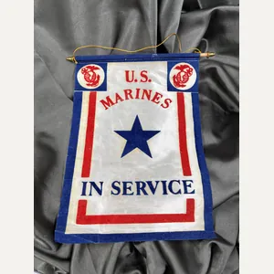 WWII ERA USMC SON IN SERVICE BANNER