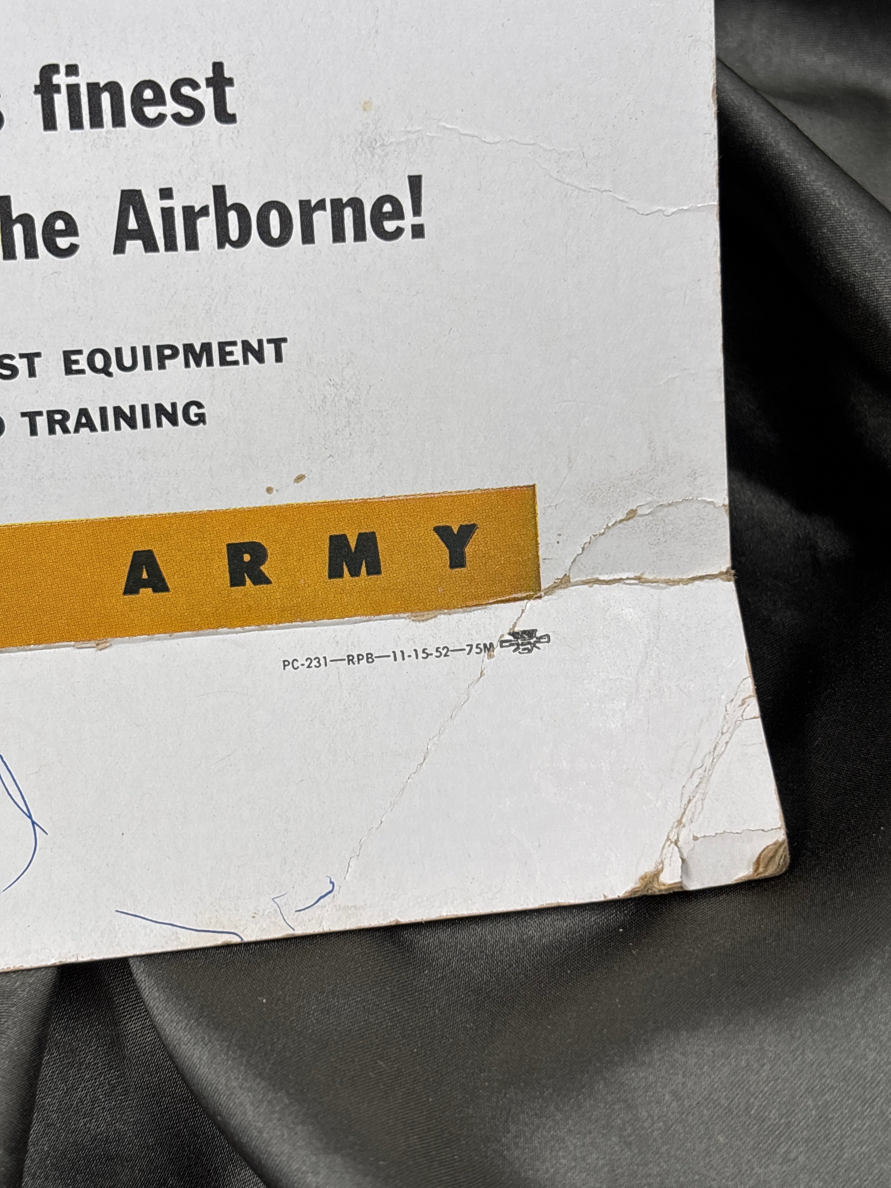 KOREAN WAR PARATROOPER AIRBORNE RECRUITING POSTER — image 2