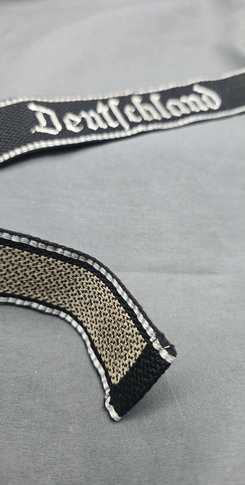 Unissued Flatwire Cufftitle for SS-Regiment Deutschland — image 5