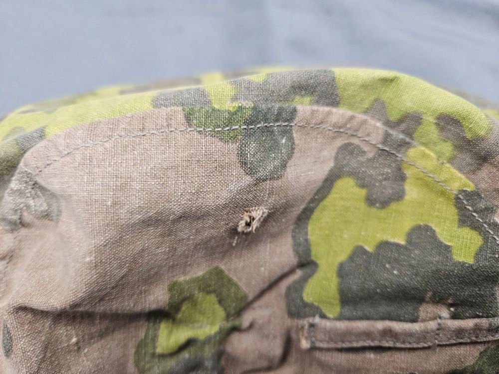 Original WWII German SS Type II Oak Helmet Cover — image 11