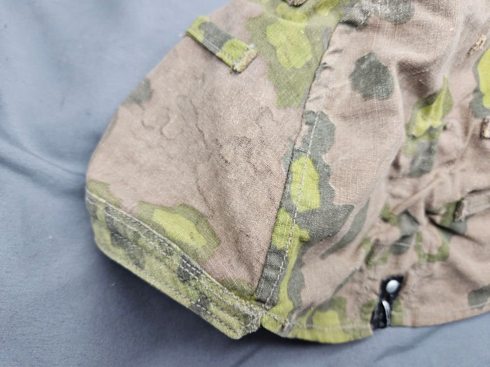 Original WWII German SS Type II Oak Helmet Cover — image 12