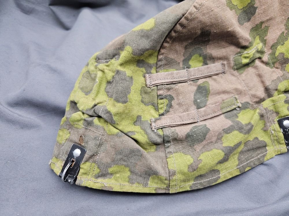Original WWII German SS Type II Oak Helmet Cover — image 8