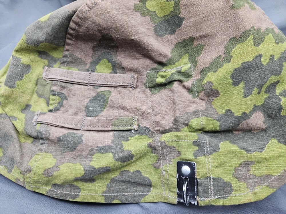 Original WWII German SS Type II Oak Helmet Cover — image 9