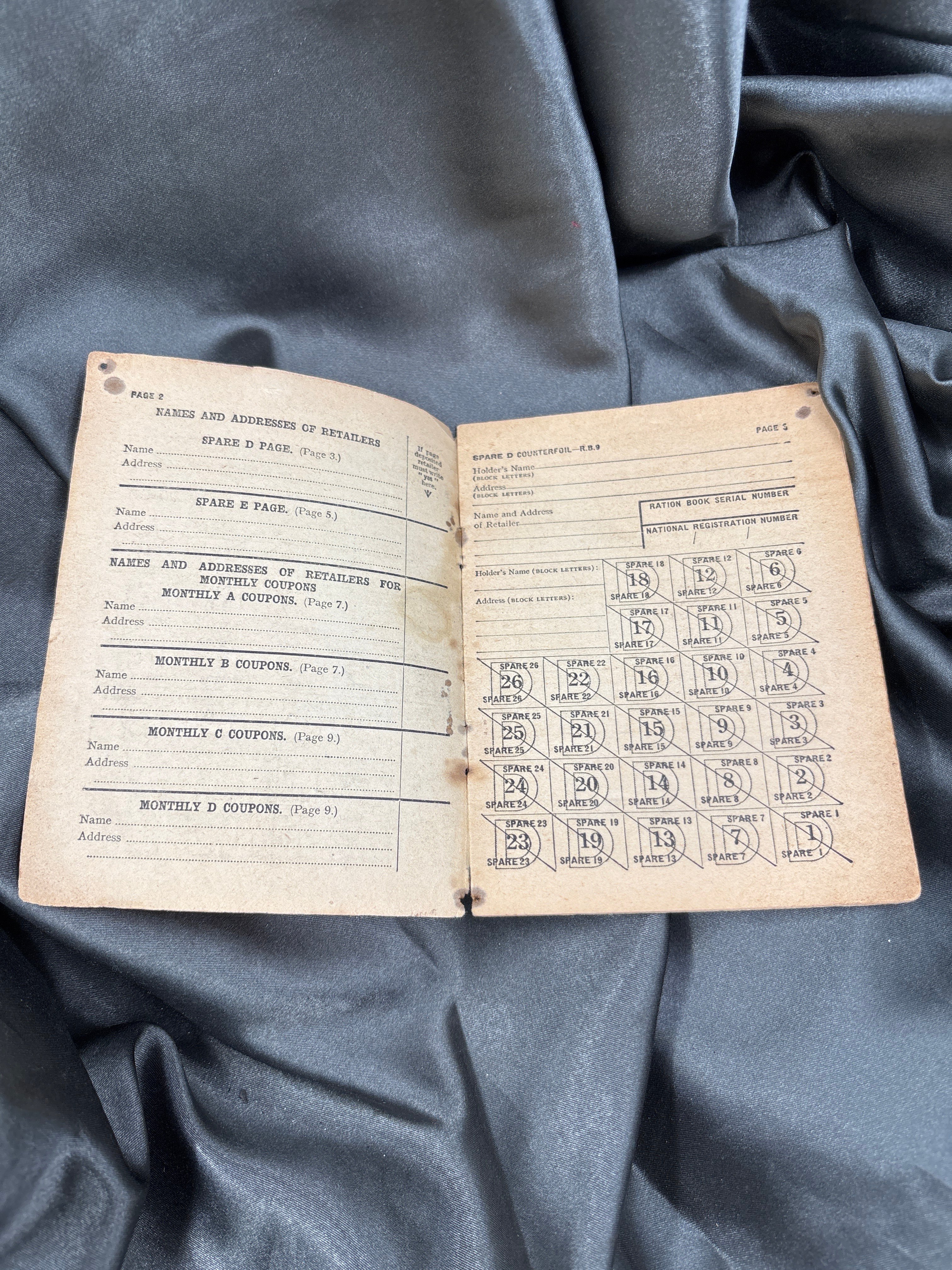 WWII BRITISH RATION BOOKLET — image 2