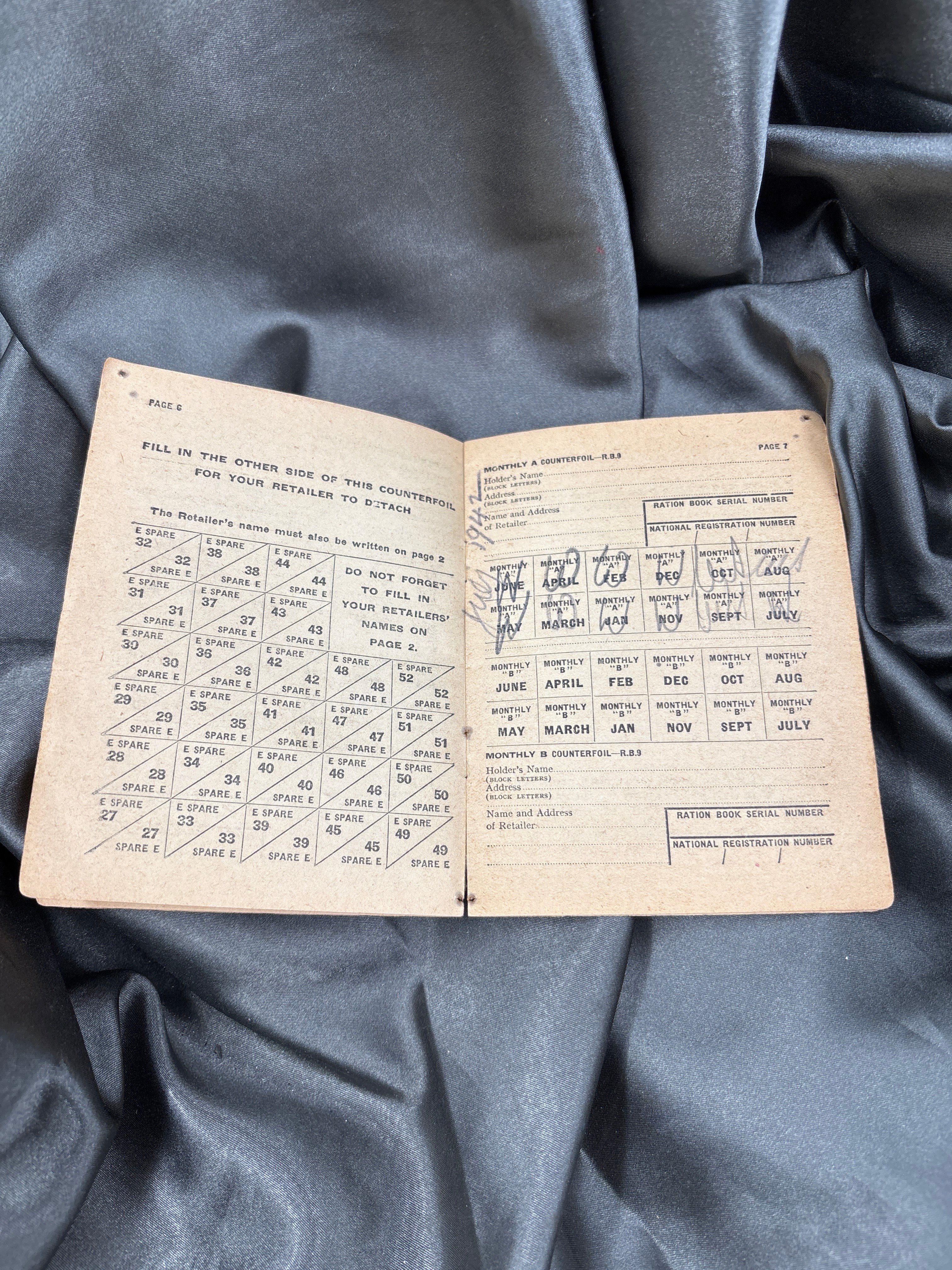 WWII BRITISH RATION BOOKLET — image 3