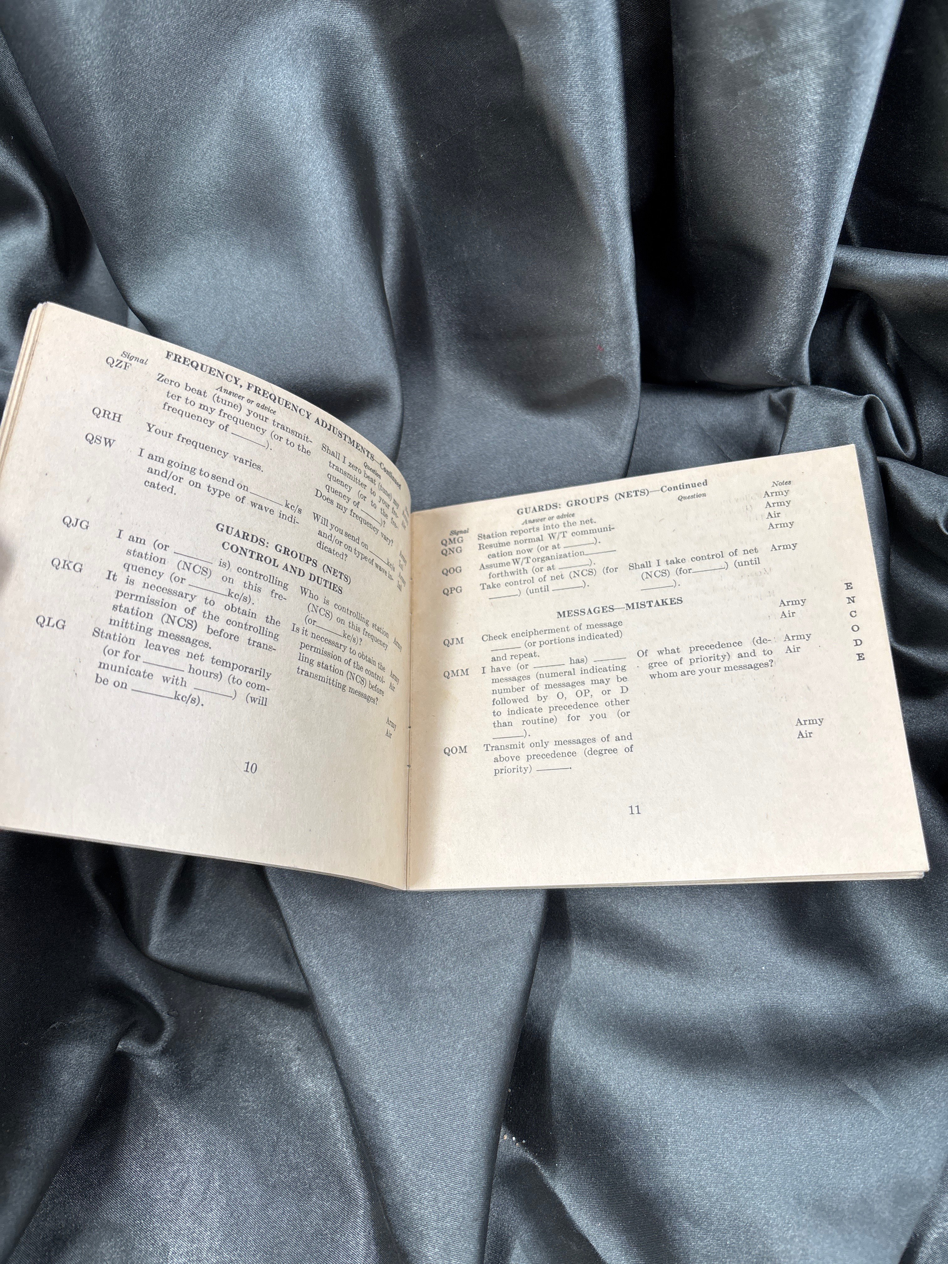 WWII ARMY SIGNAL CORPS COMBINED OPERATING SIGNALS MANUAL — image 4