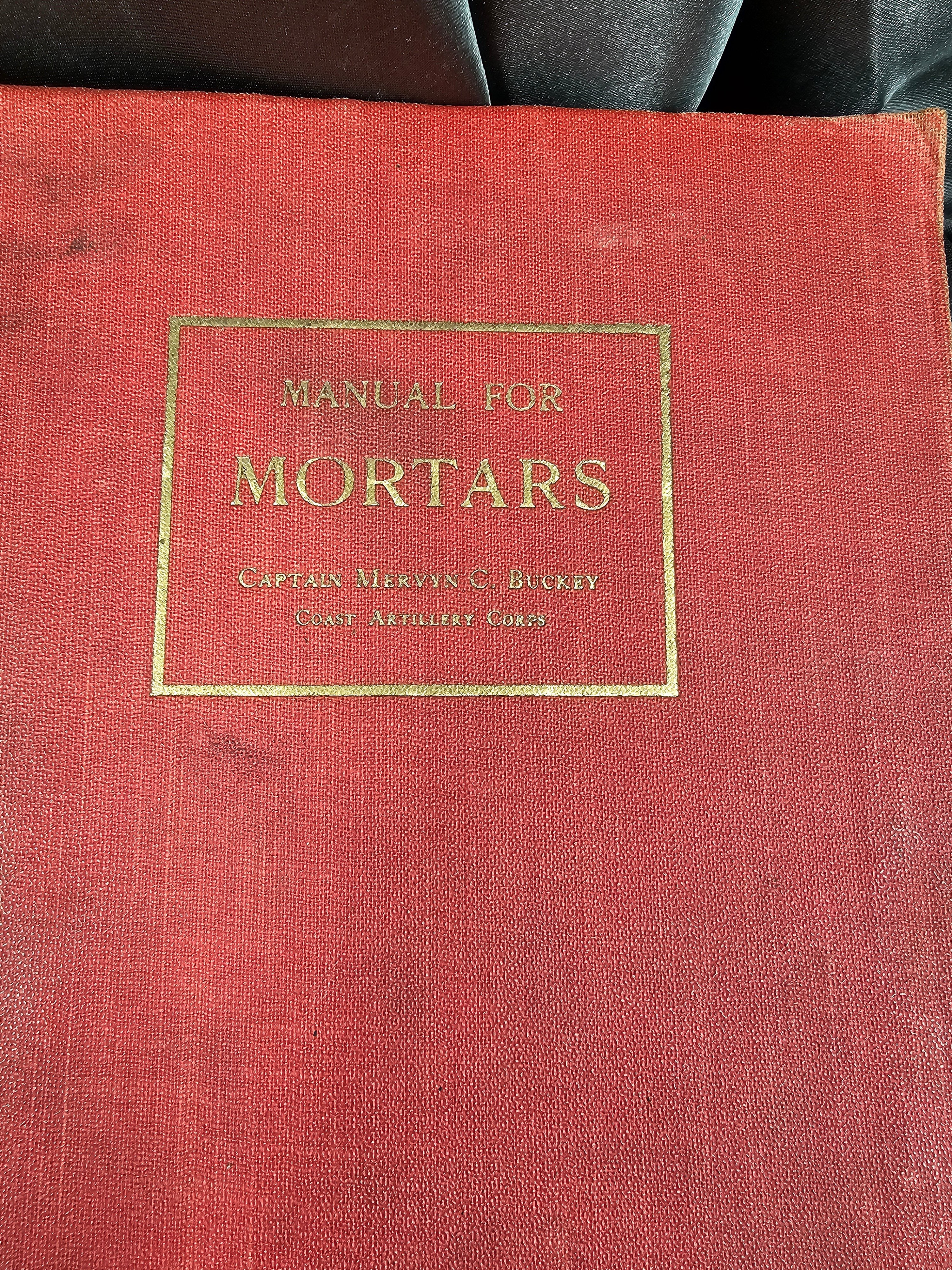 1908 COAST ARTILLERY MANUAL FOR MORTARS — image 2