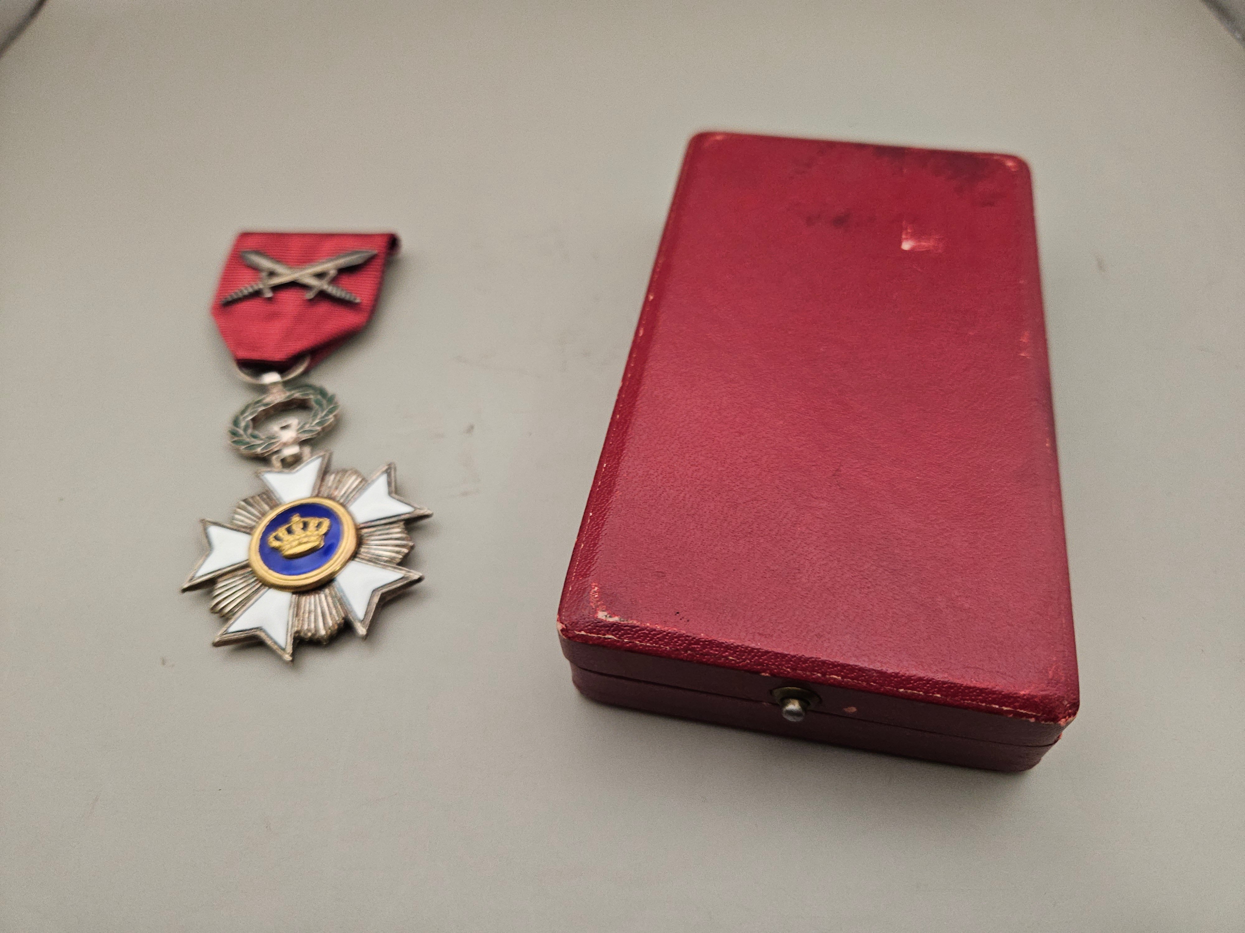 Belgium Medal Order of the Crown Knight's Star with Swords — image 3