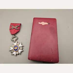Belgium Medal Order of the Crown Knight's Star with Swords