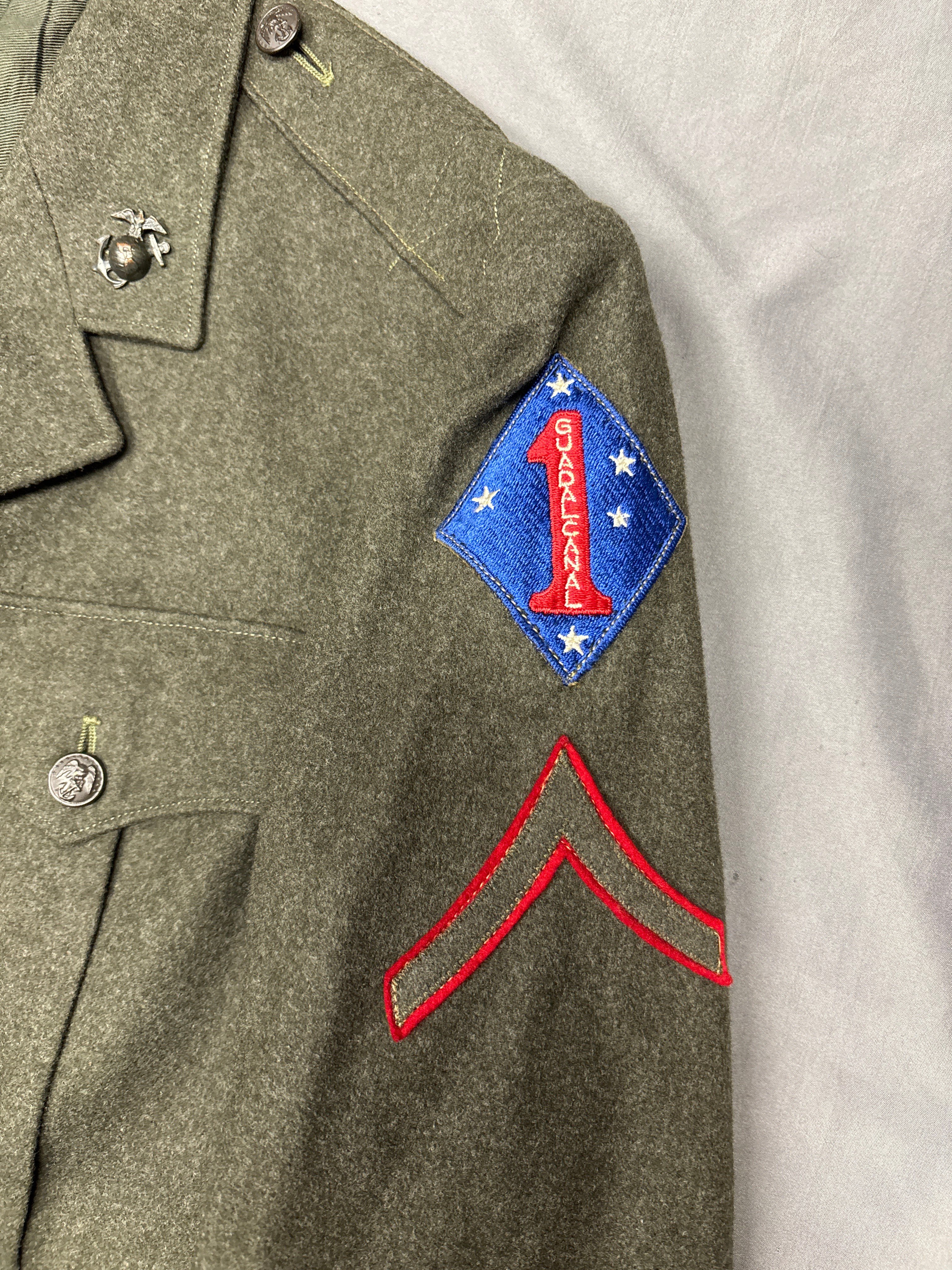 WWII USMC FIRST MARINE DIVISION JACKET SIZE 5 — image 2