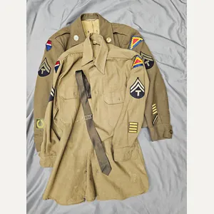 WWII US ENLISTED SIGNAL CORPS IKE, SHIRT AND TIE SIZE …