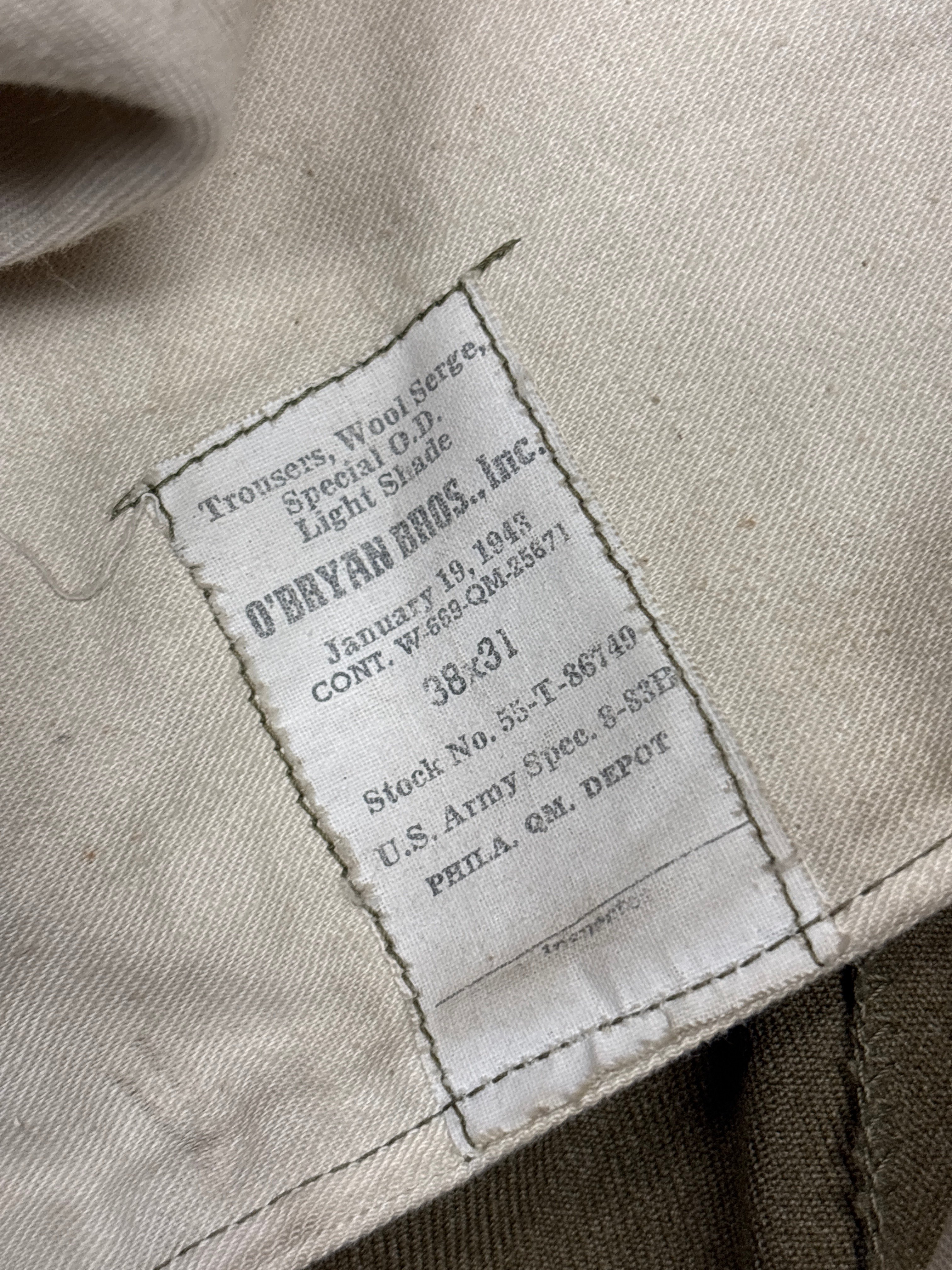 WWII US ENLISTED TROUSERS SIZE 38X31 — image 6