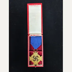 WWII Era German Cased 40 Year Faithful Service Medal