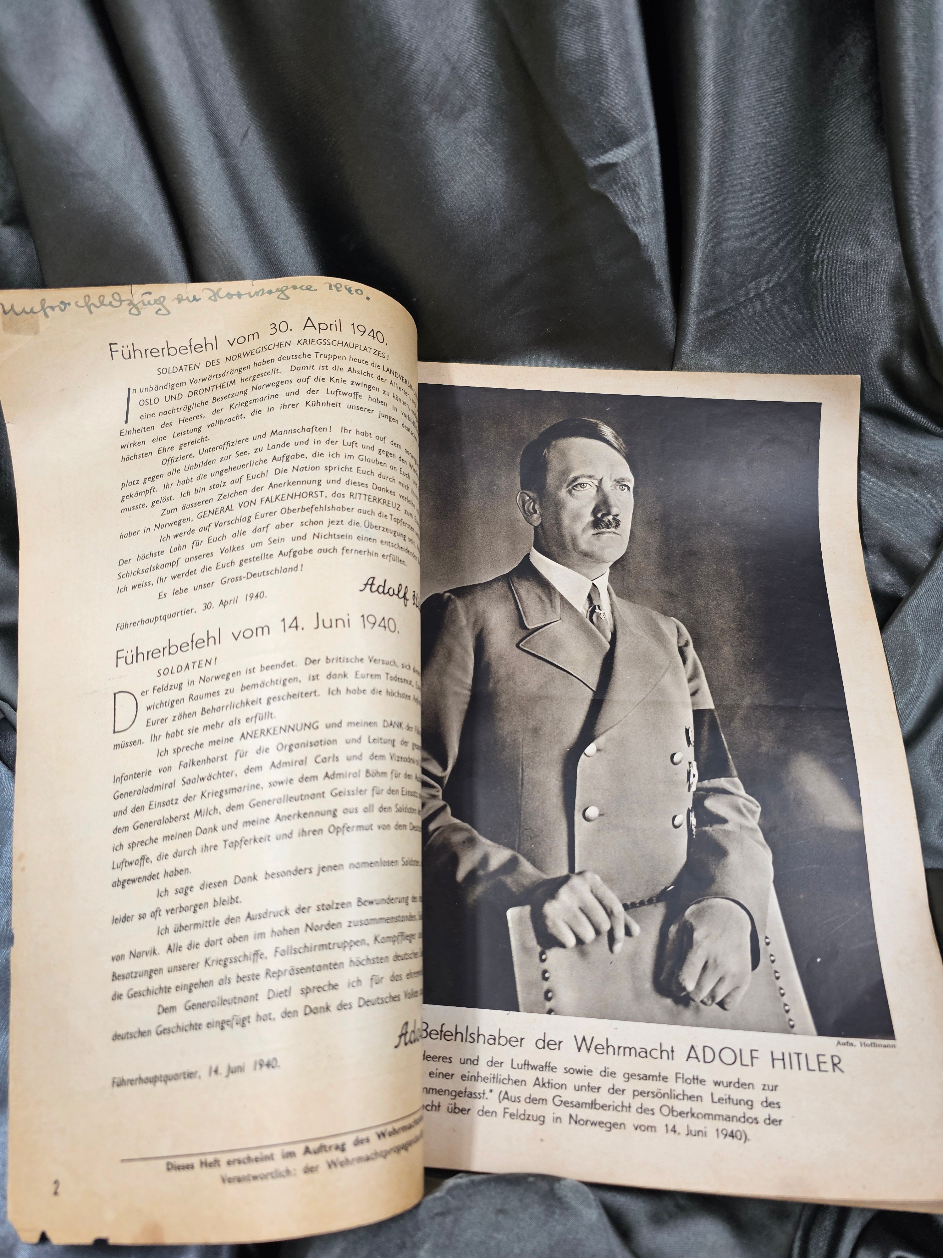 WWII GERMAN BATTLE OF NORWAY COMMEMORATIVE PUBLICATION — image 2