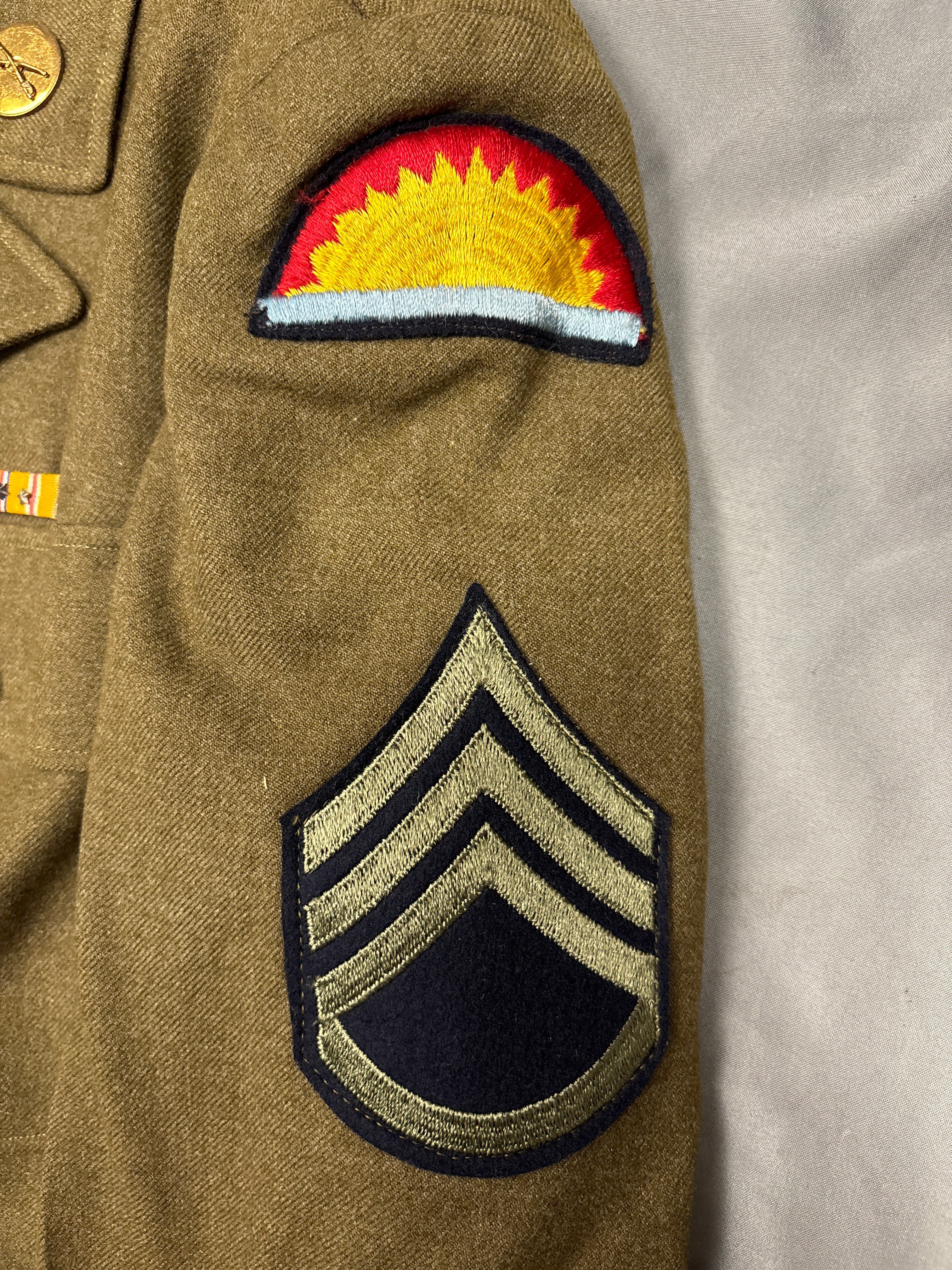 WWII US ARMY ENLISTED 41ST INFANTRY DIVISION CLASS A JACKET — image 2