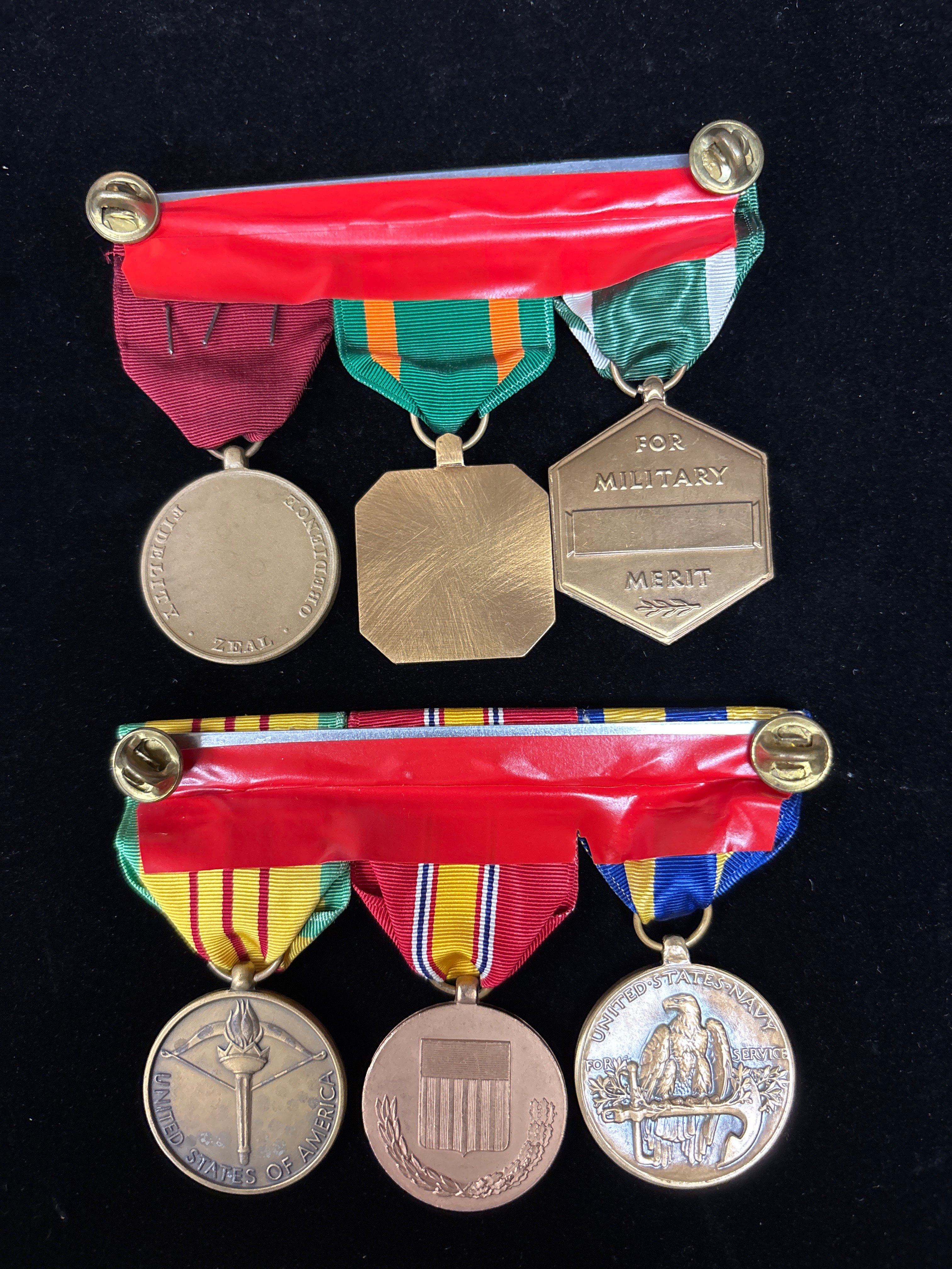 VIETNAM WAR NAVY MEDAL RACKS — image 2